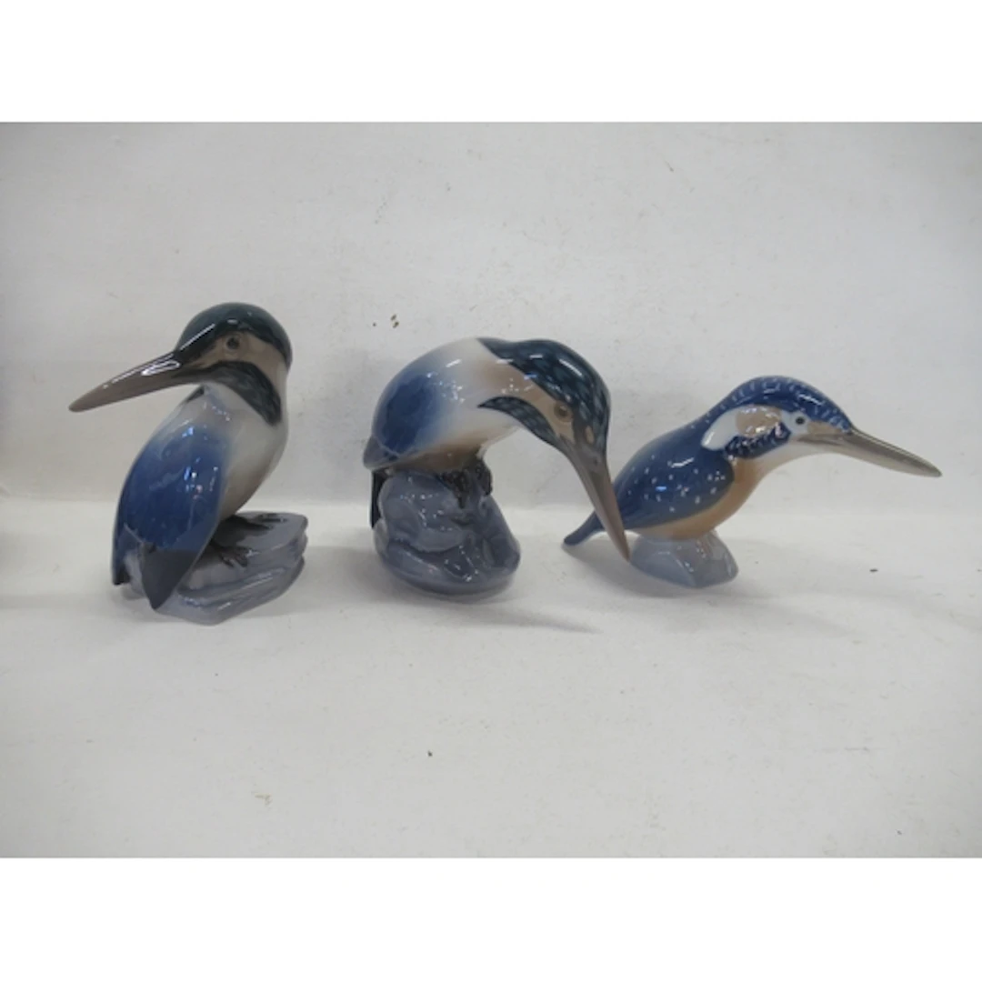 Three Bing & Grondahl models, of kingfishers