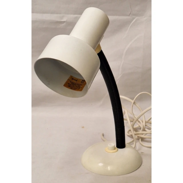 White & Black Gooseneck Vintage Desk lamp