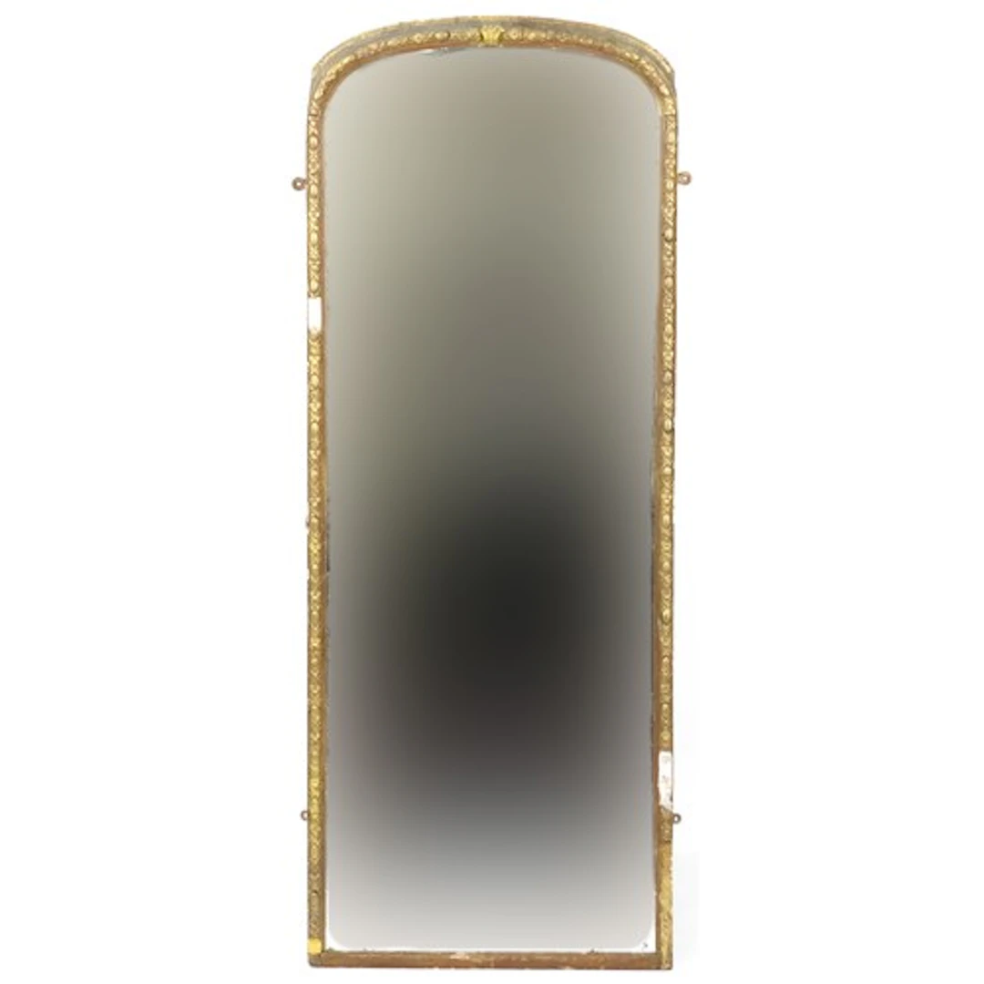 Large Victorian giltwood pier mirror, 164cm high.