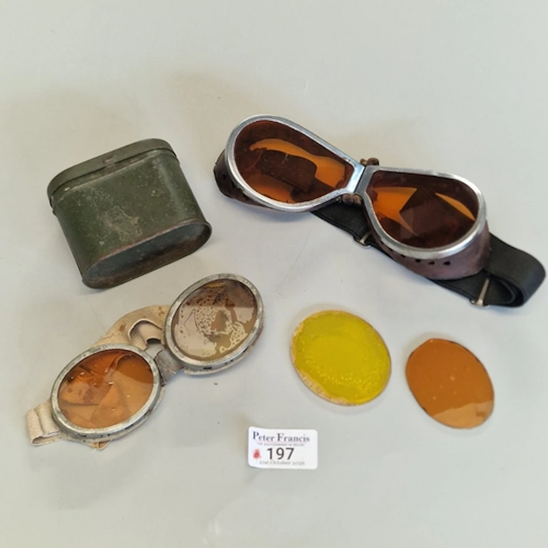 Two pairs of WW2 British Army Motor Transport goggles, as us...