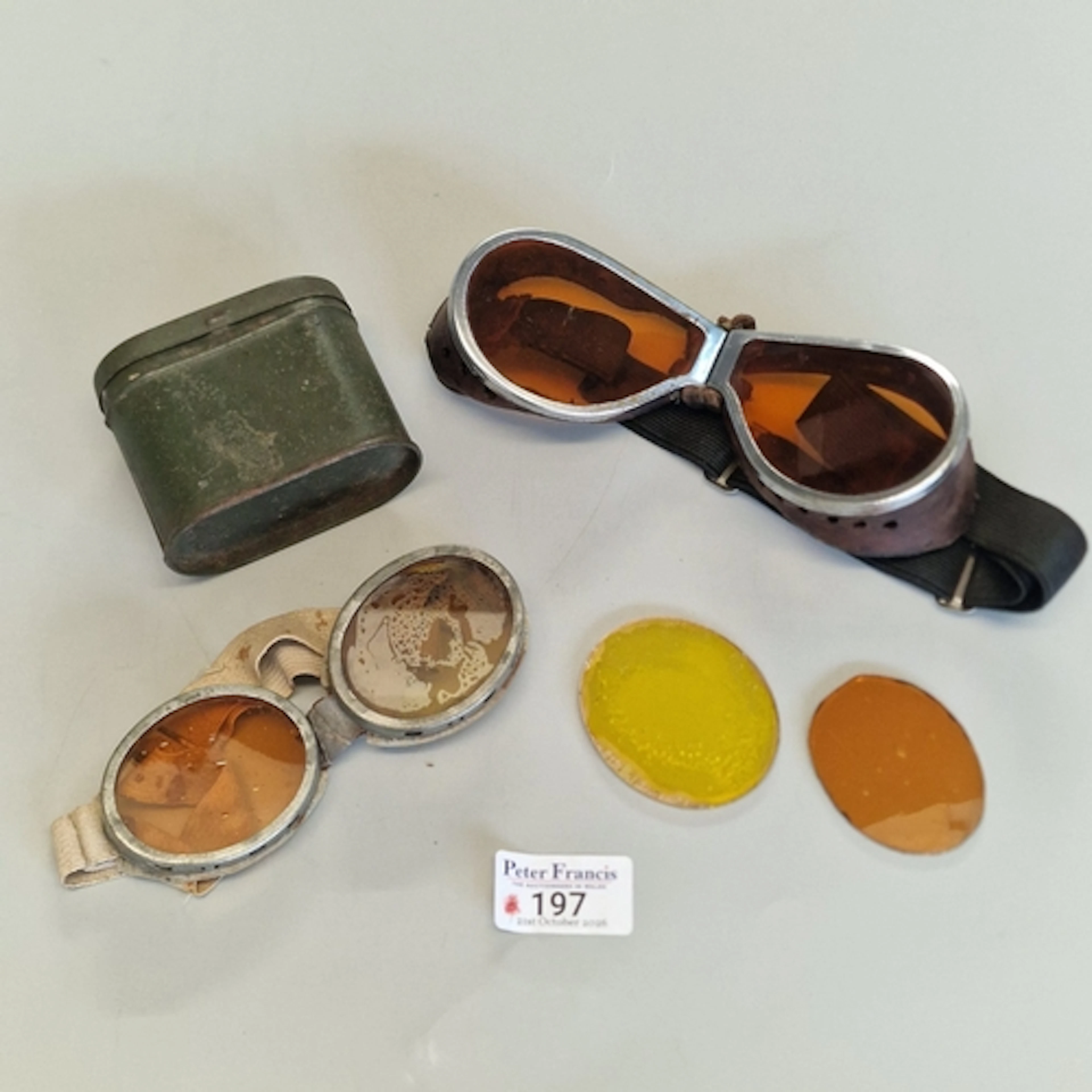 Two pairs of WW2 British Army Motor Transport goggles, as us...