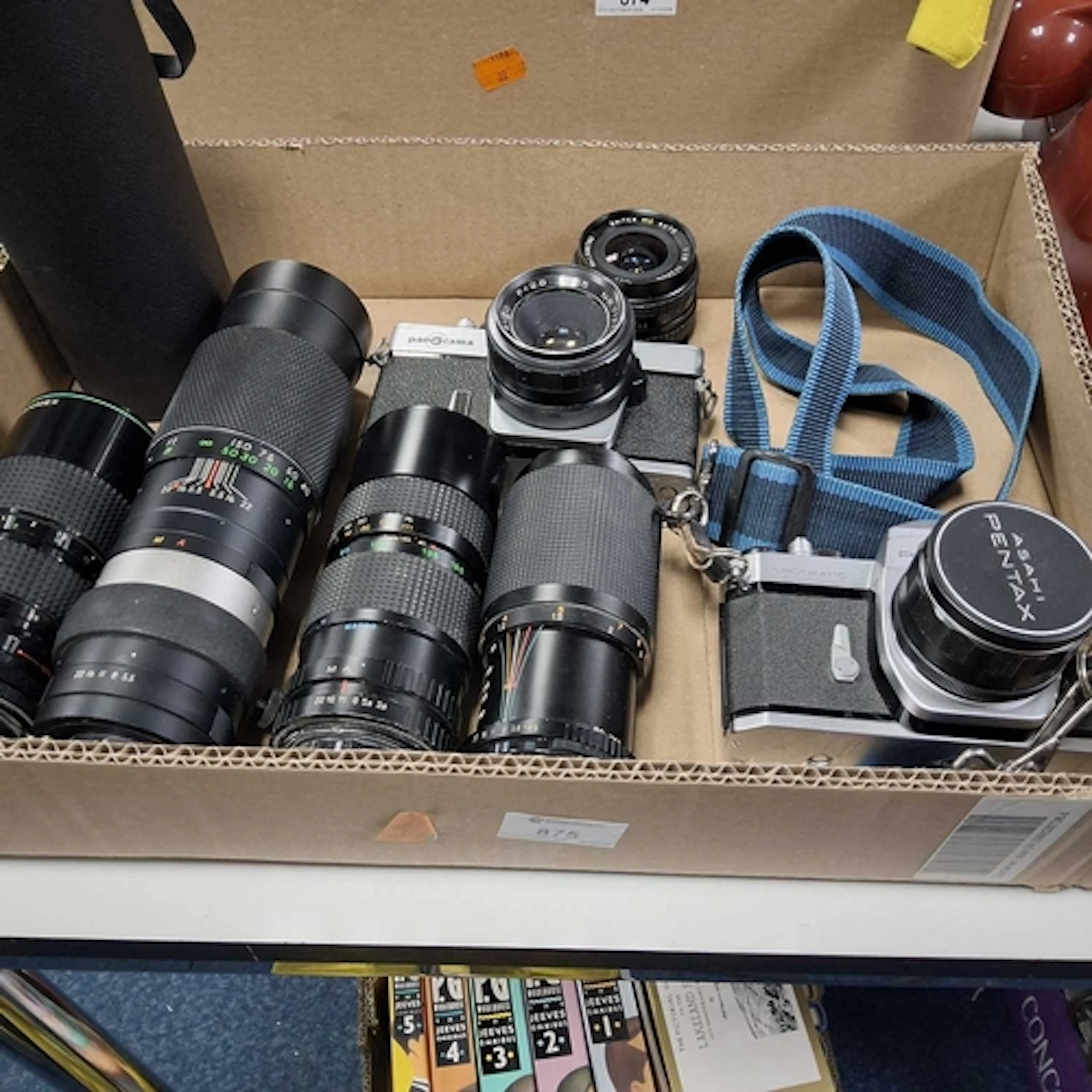 A GROUP OF CAMERAS AND LENSES to include an Asahi Pentax 'Sp...