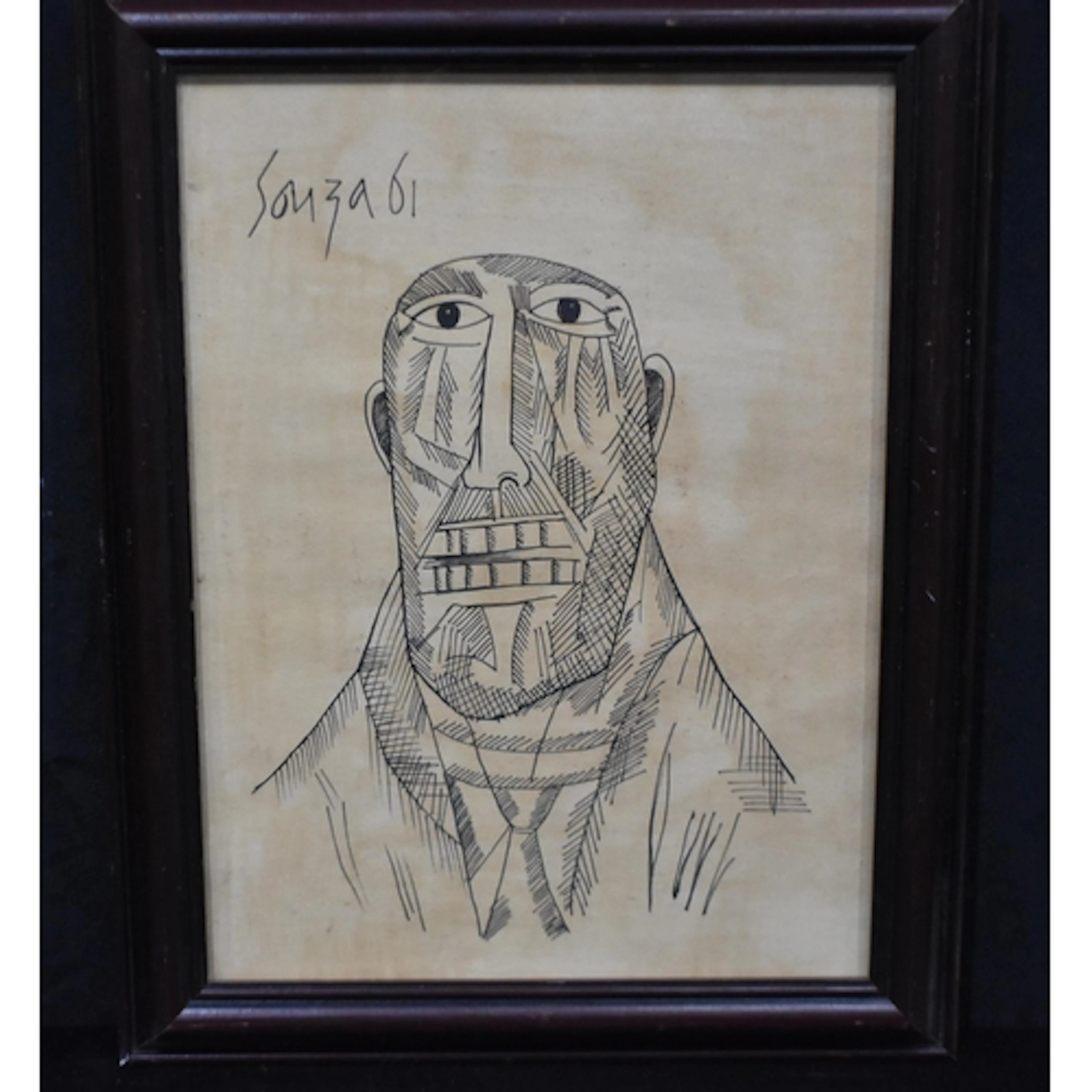 Manner of Francis Newton Souza (Indian 1924 - 2002) Stylised...