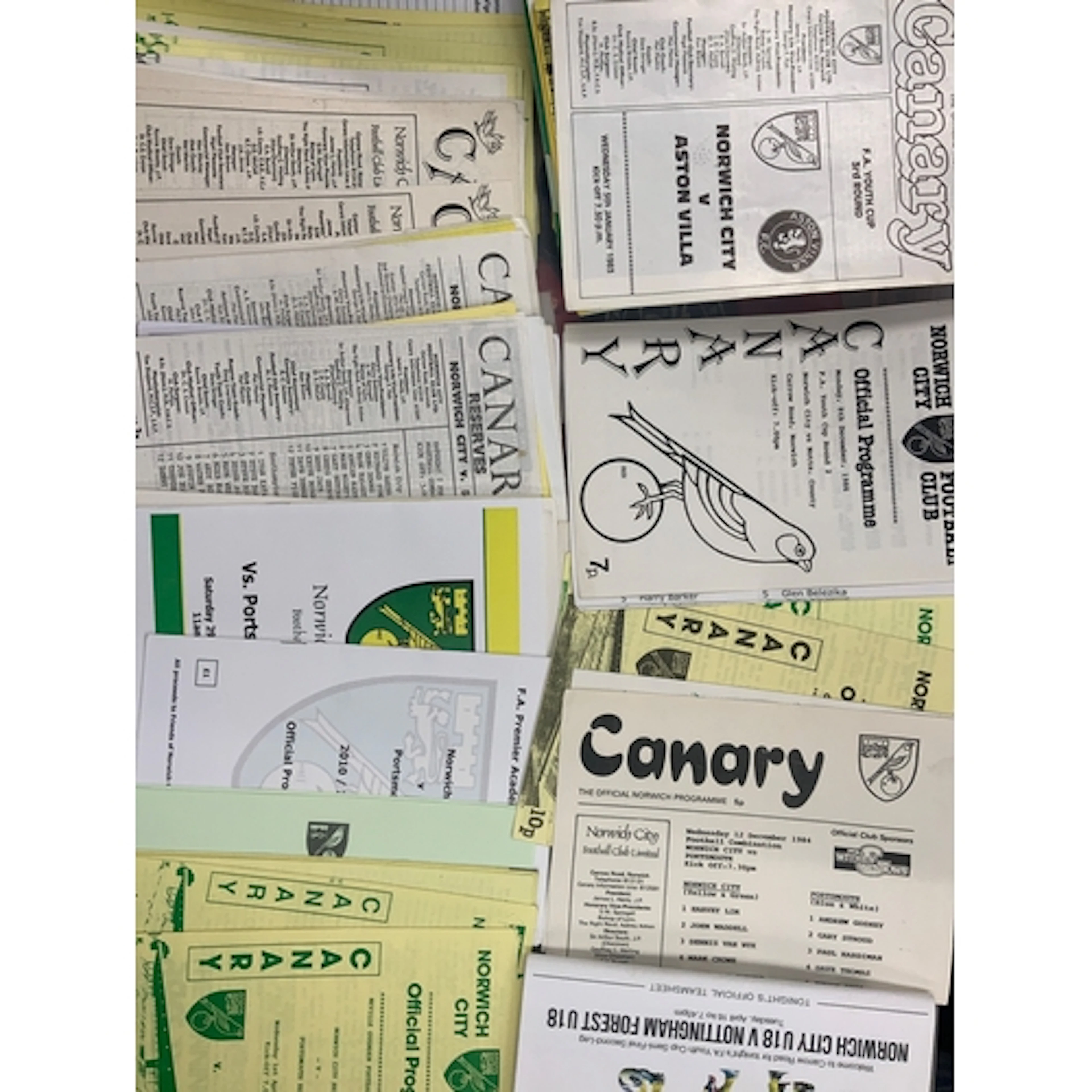 Norwich City Home Reserve + Youth Home Football Programmes: ...