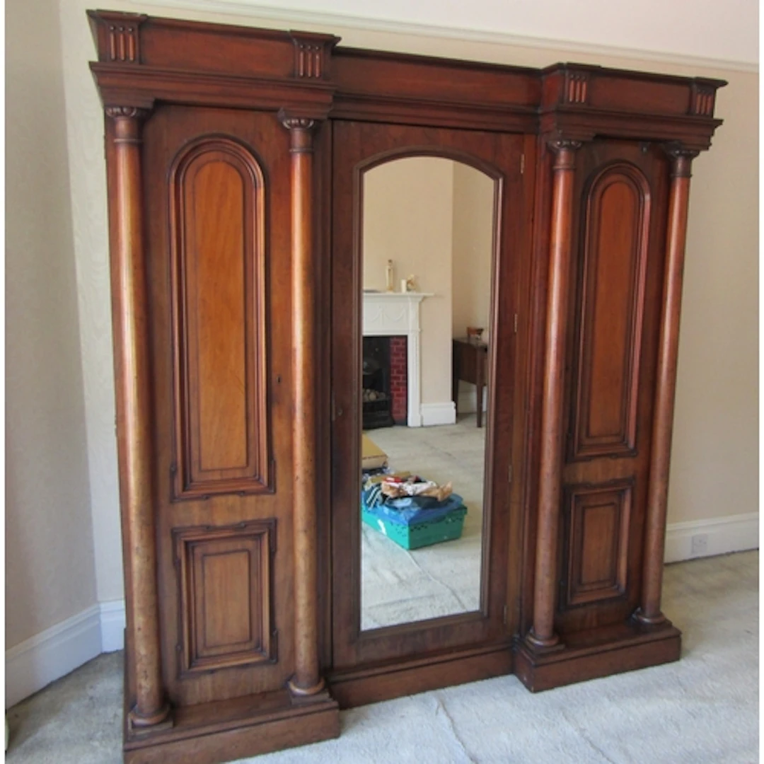 William IV Architectural Form Mahogany Three Door Wardrobe C...