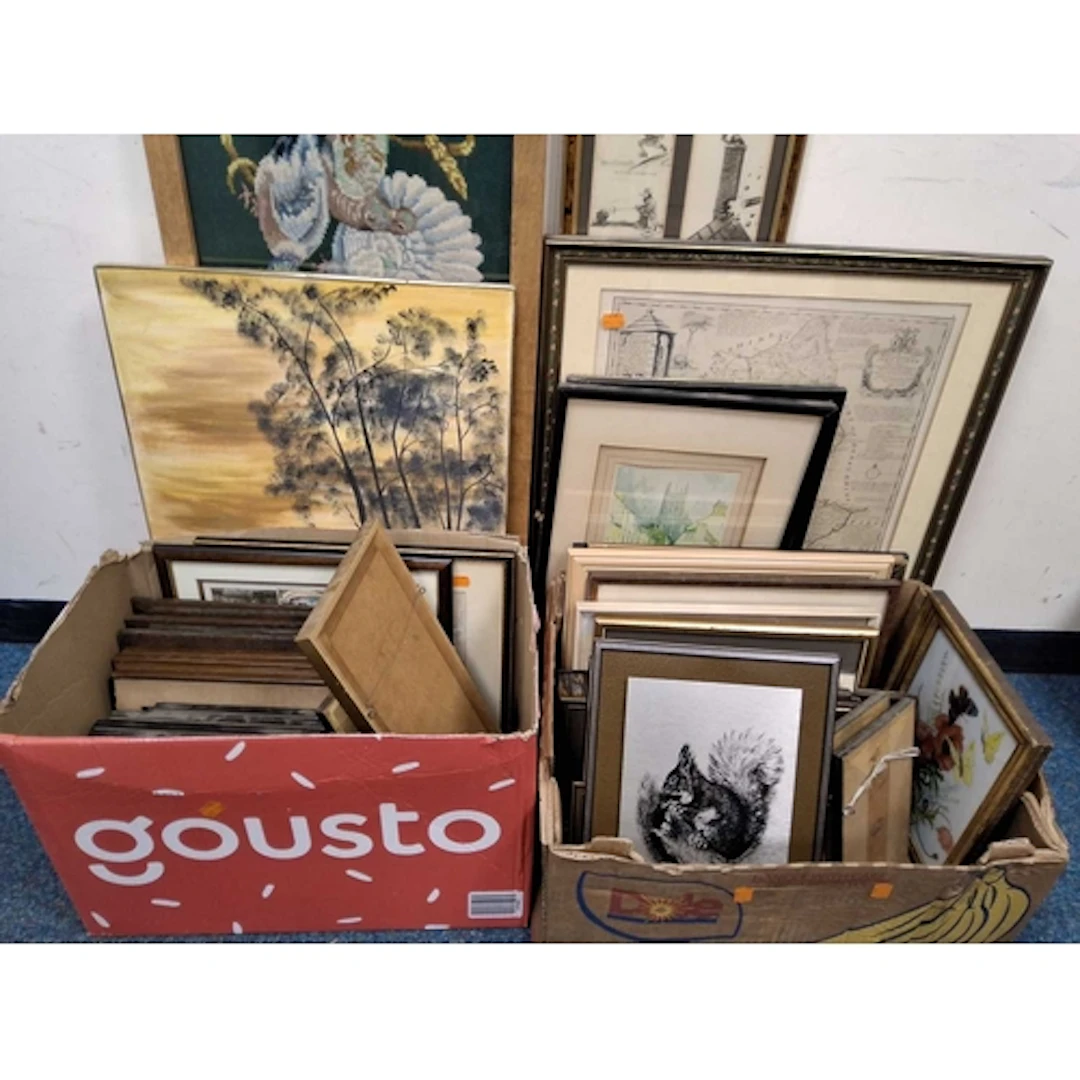 A QUANTITY OF ASSORTED PRINTS ETC, to include Bob Moran poli...