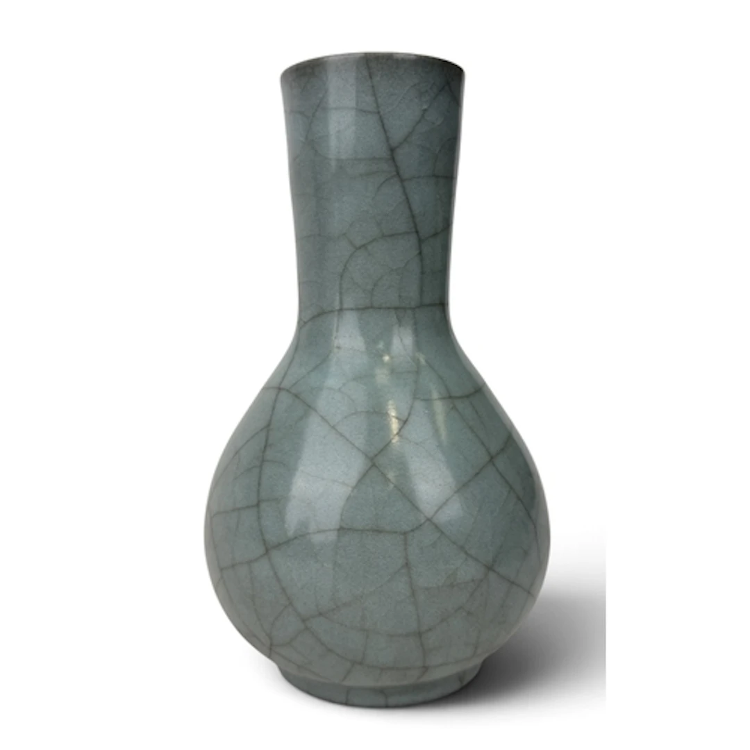 A CHINESE RU WARE STYLE VASE 18cm H