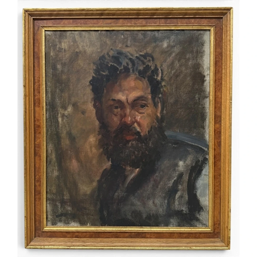 EUROPEAN SCHOOL (20TH CENTURY): A PORTRAIT OF A BEARDED MAN ...