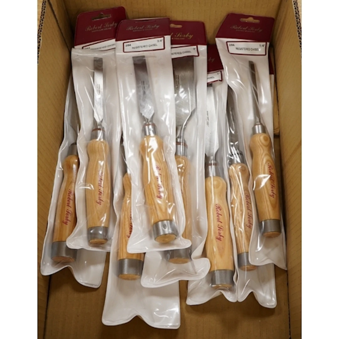 A graduated set of eight individually packeted Robert Sorby ...