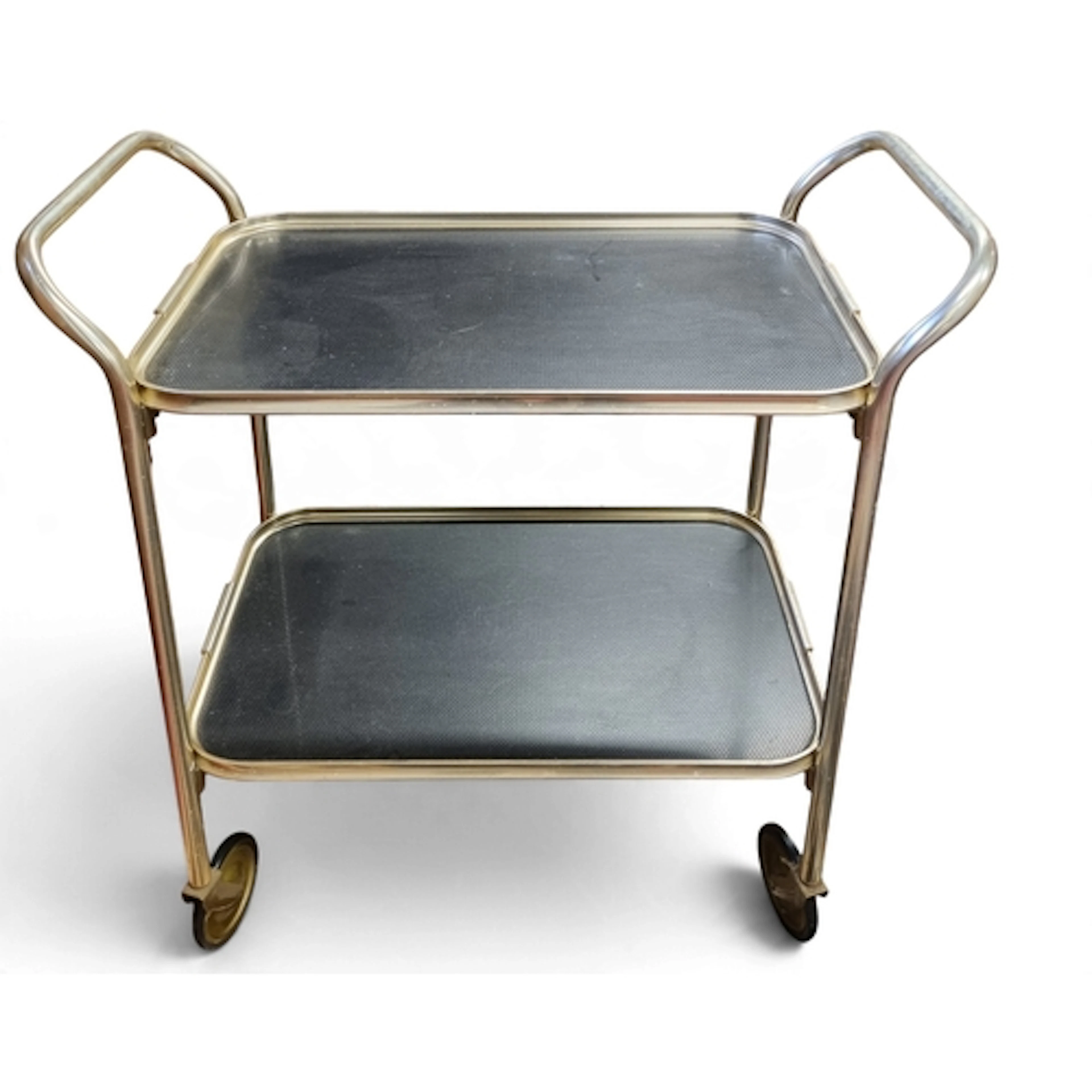 A quantity of items to include a mid Century two tier Trolle...