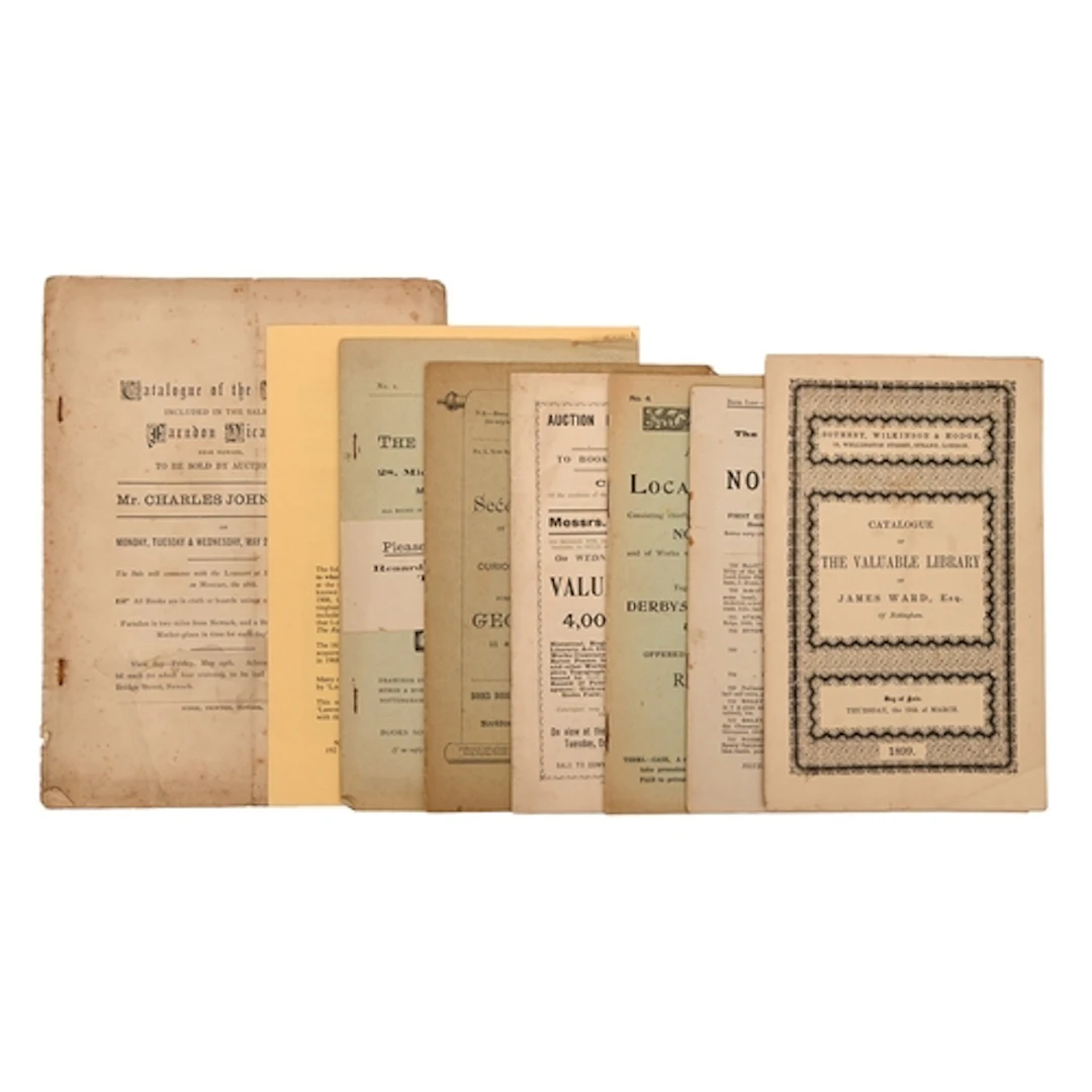 Book Auction and Trade Catalogues. Catalogue of the Library ...
