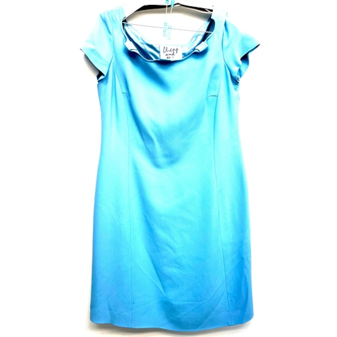 A Moschino blue short sleeved dress, size 14-16