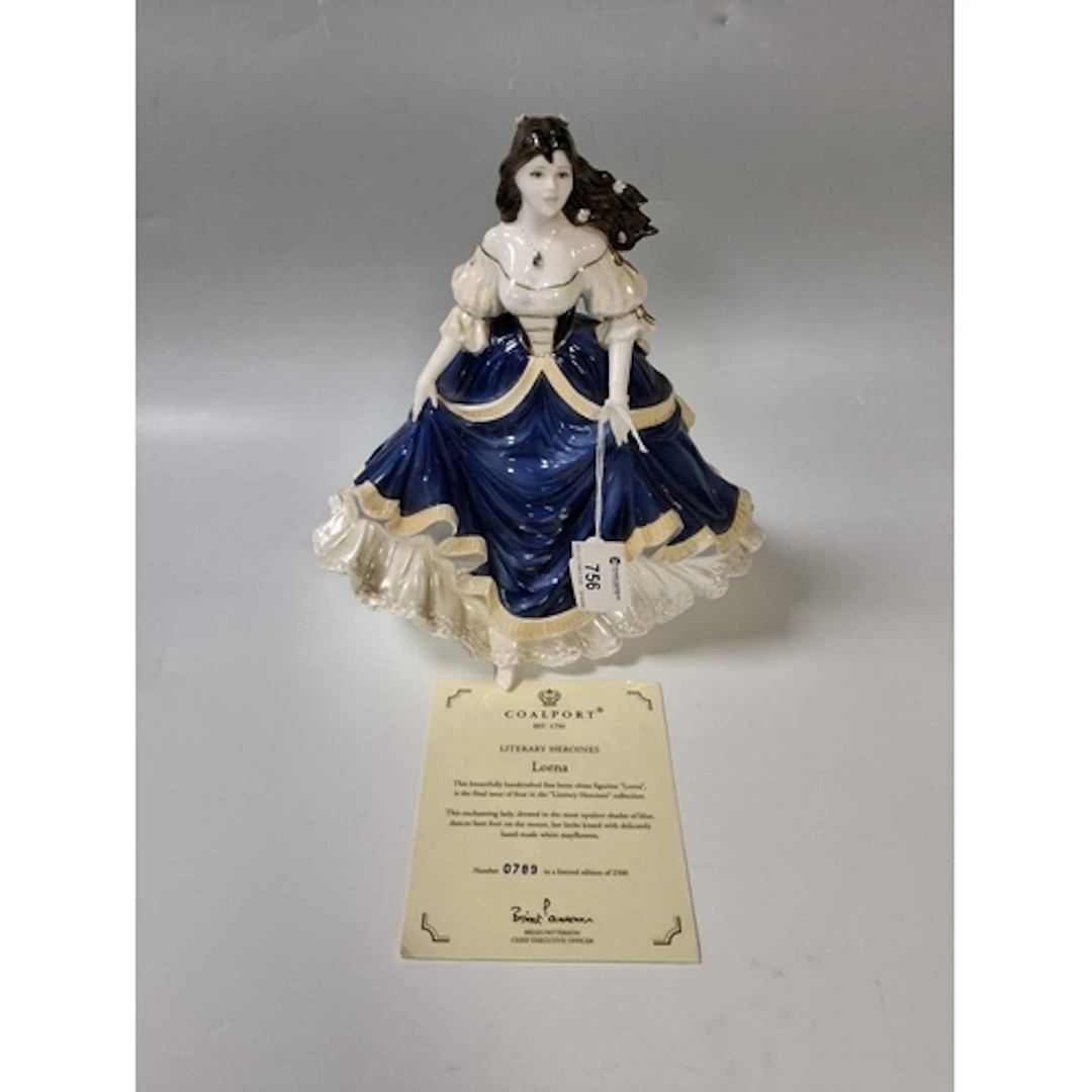 A LIMITED EDITION PORCELAIN FIGURINE BY COALPORT, 'Lorna' fr...