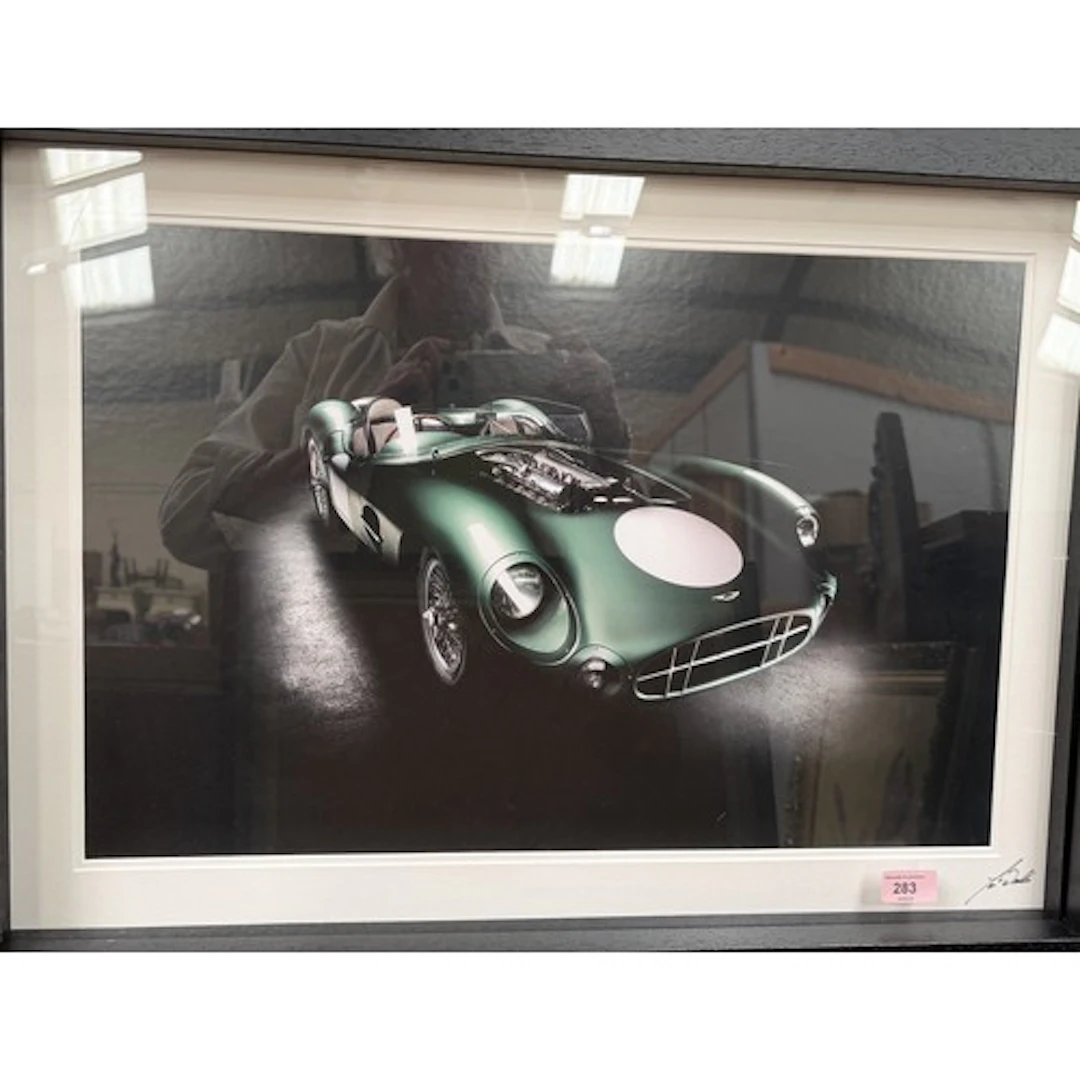 Aston Martin DBR1, photographic print, signed by the Photogr...