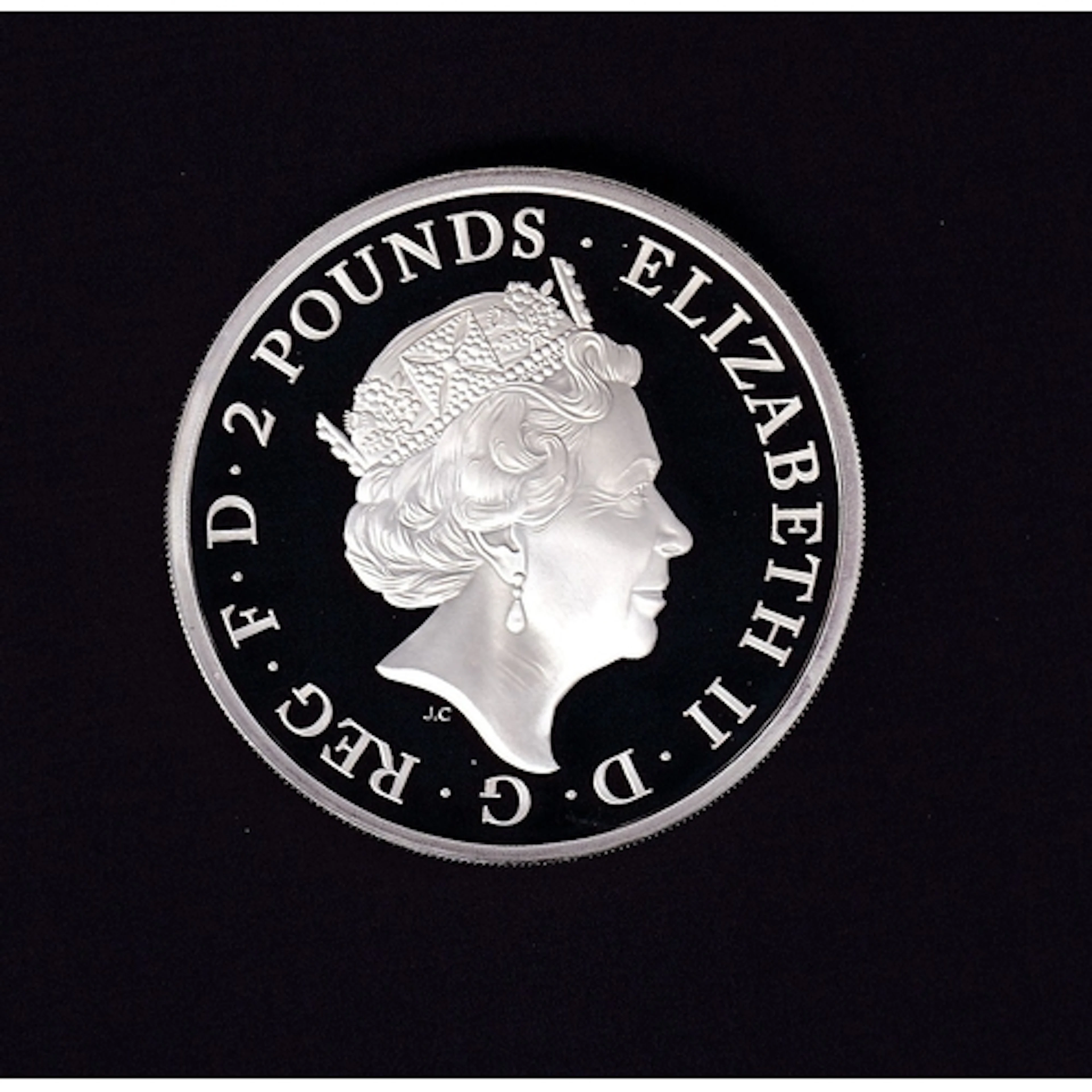 2019 UK Queen Elizabeth II silver proof £2 1oz coin, The She...