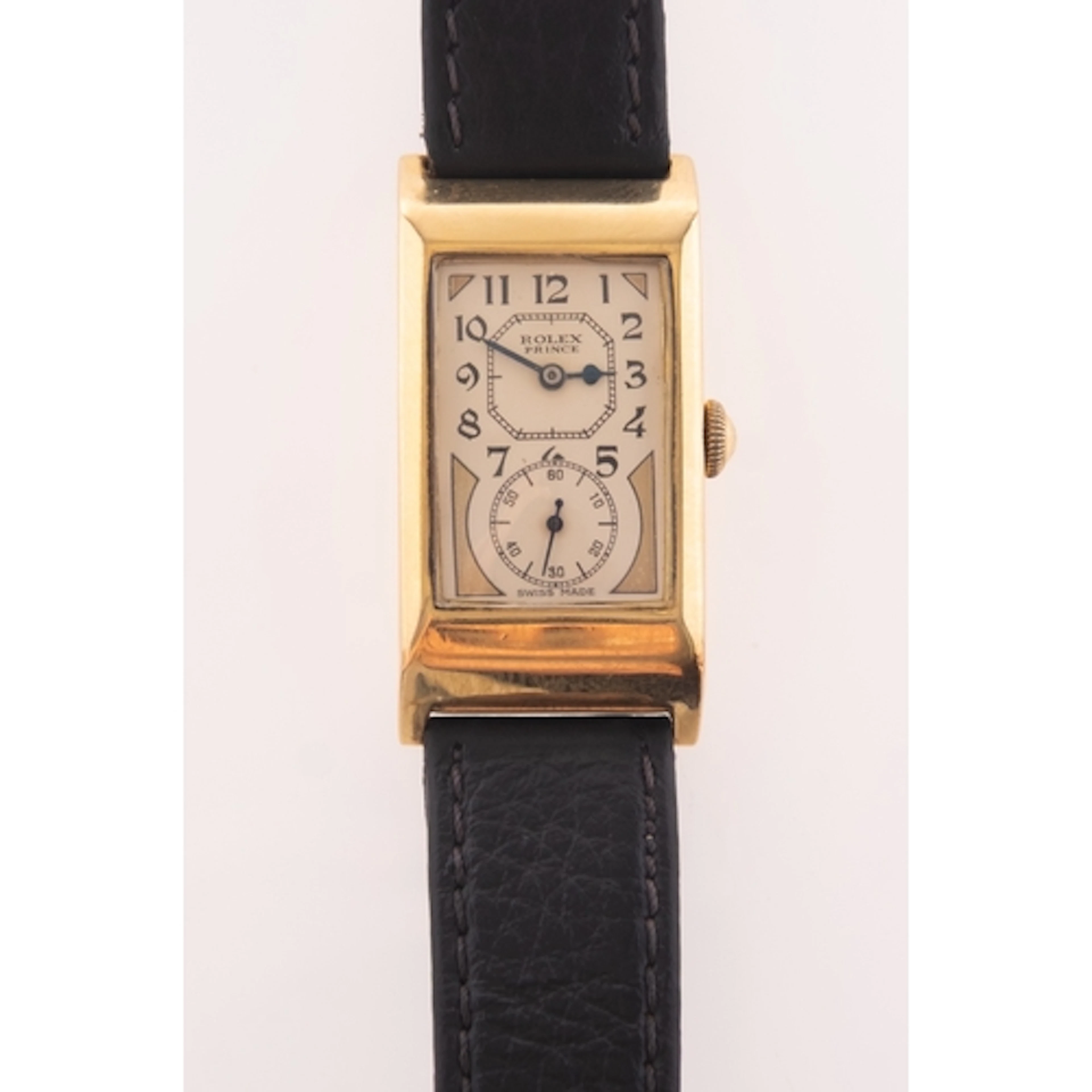 Rolex Prince 1343, a 1930s 18K gold gentleman's wristwatch, ...