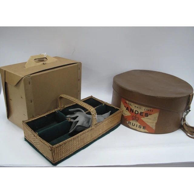 Collectables, including G. A. Dunn & Co black top hat in bra...