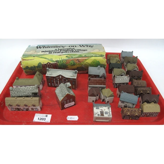Wade Whimsies houses, including boxed "Whimsey-on-Why" villa...