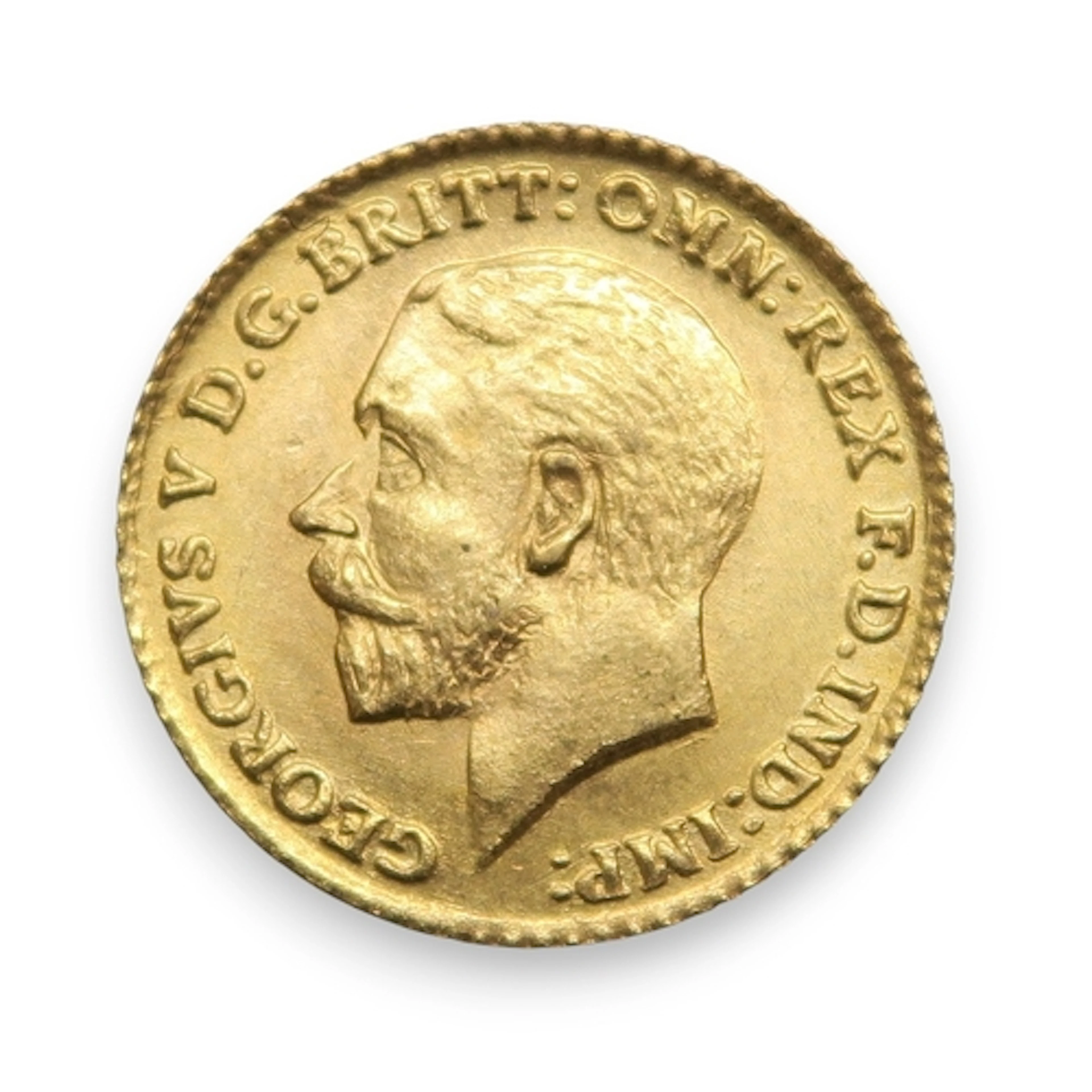 George V (1910-1936) Yellow Metal Token Obverse Uncrowned po...