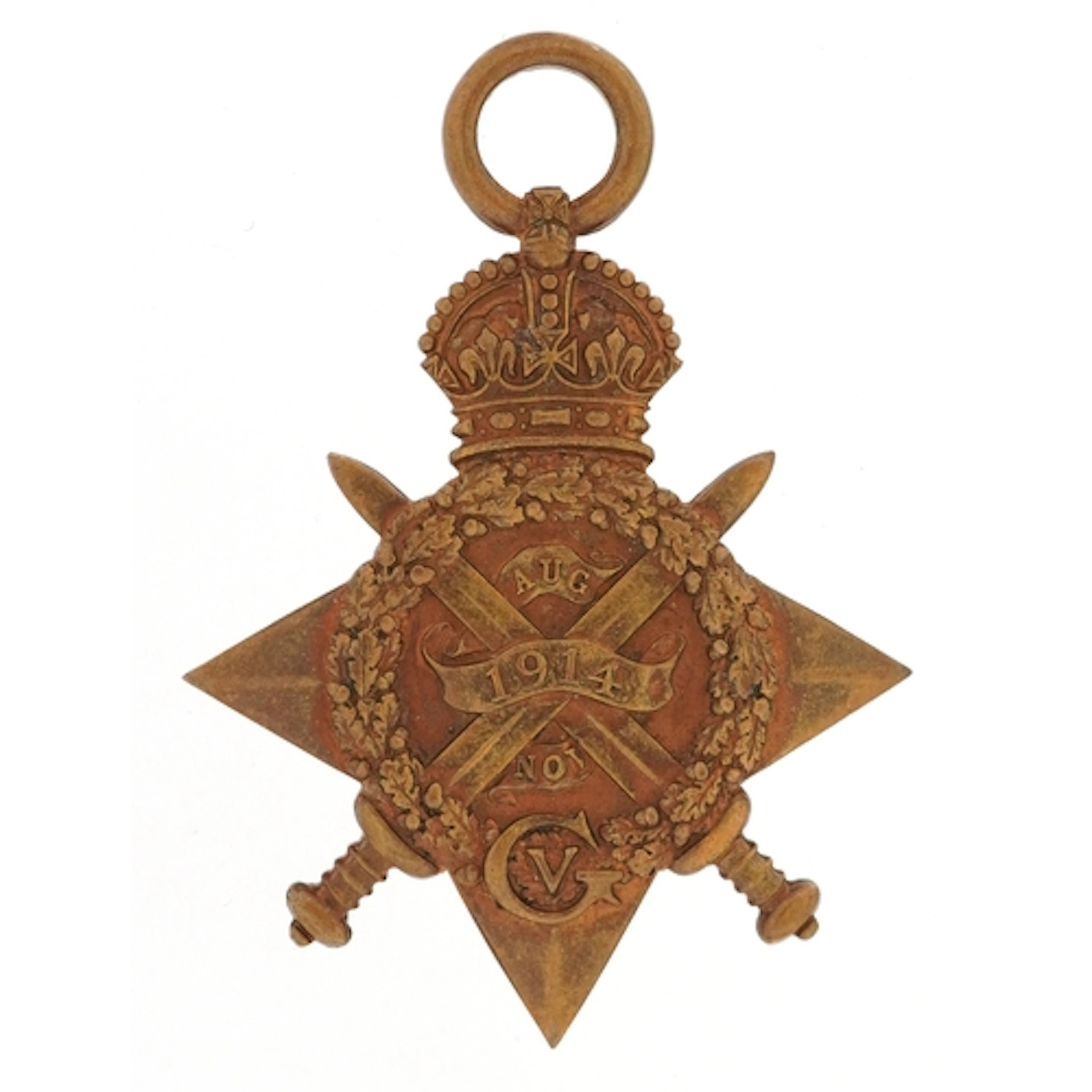 British military World War I 1914 Mons star medal awarded to...