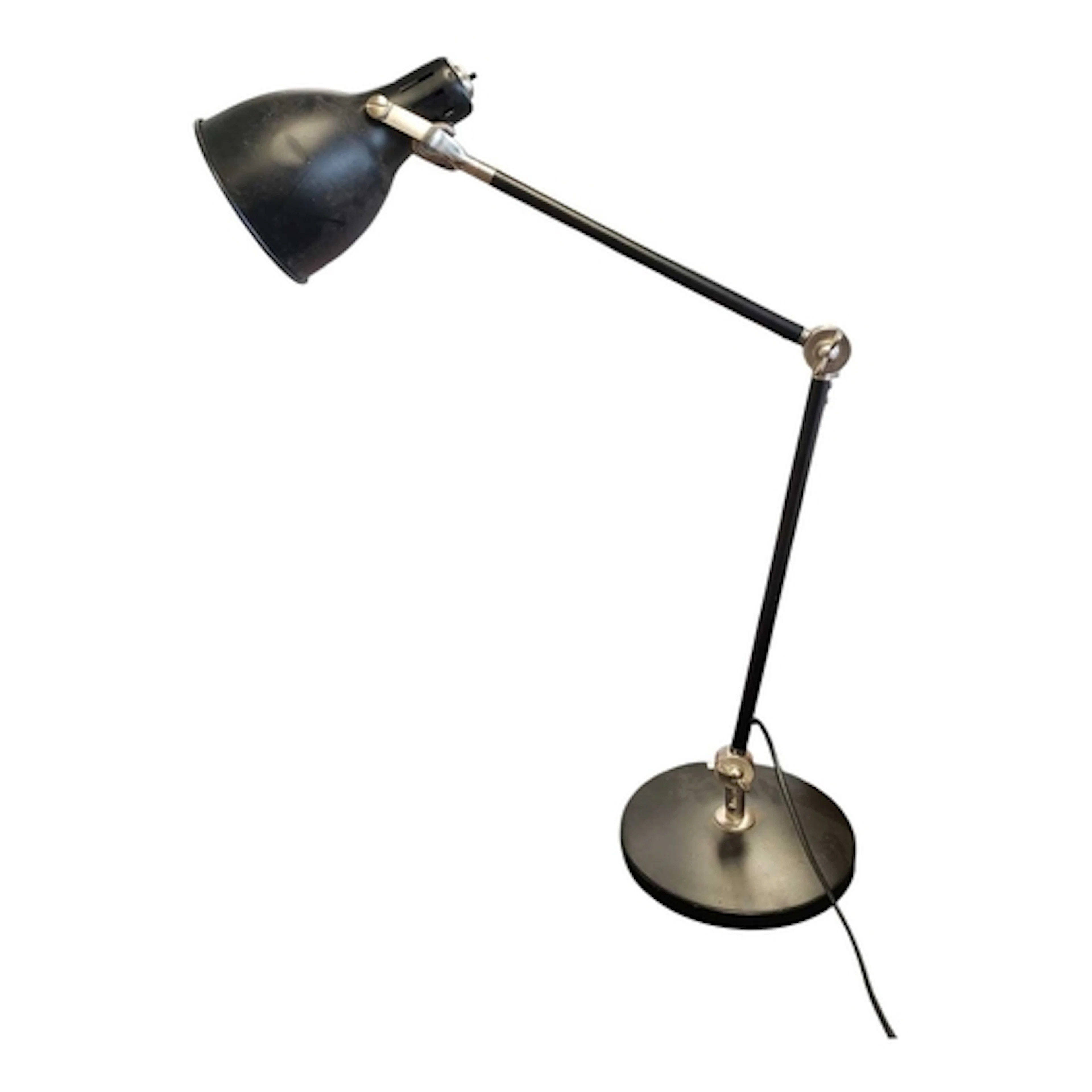 Late 20th century retro black metal anglepoise style desktop...