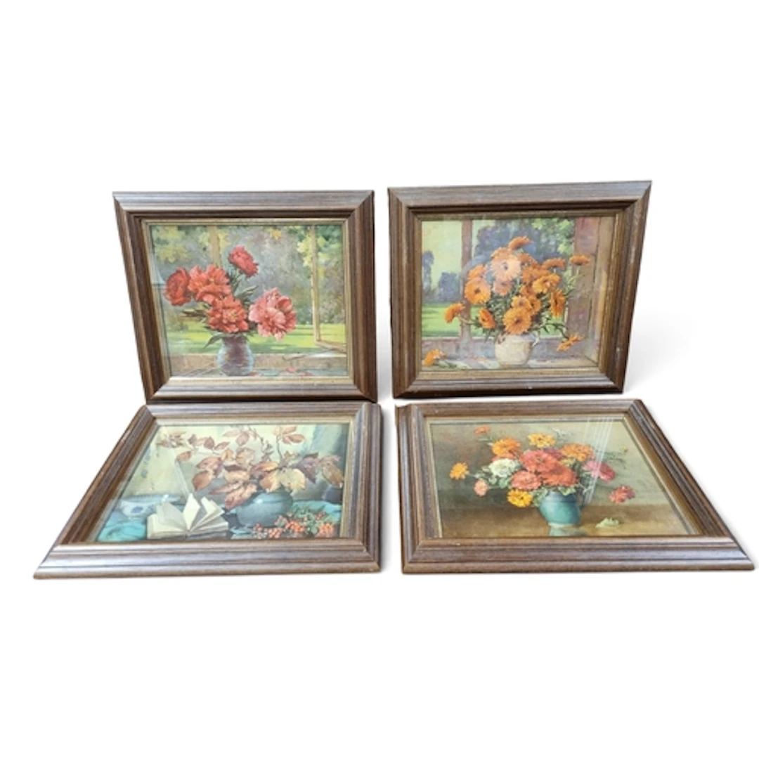 A good set of four early to mid 20th Century coloured Prints...