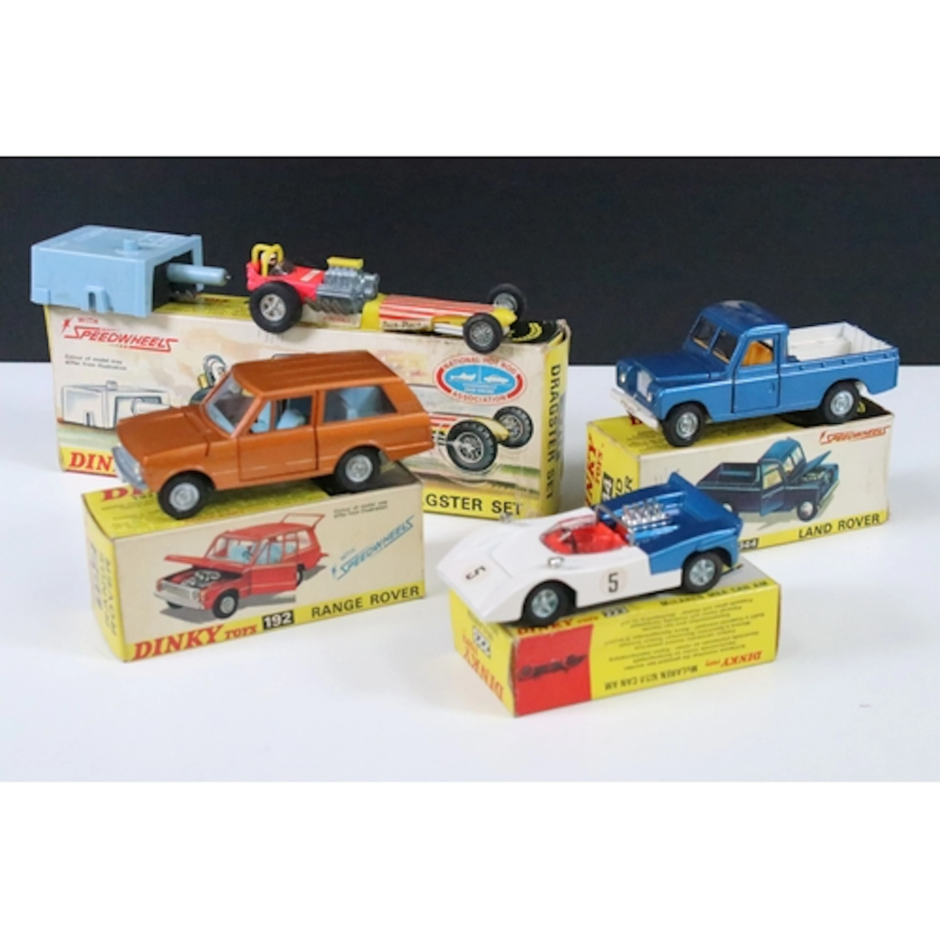 Four boxed Dinky Speedwheels diecast models to include 192 R...