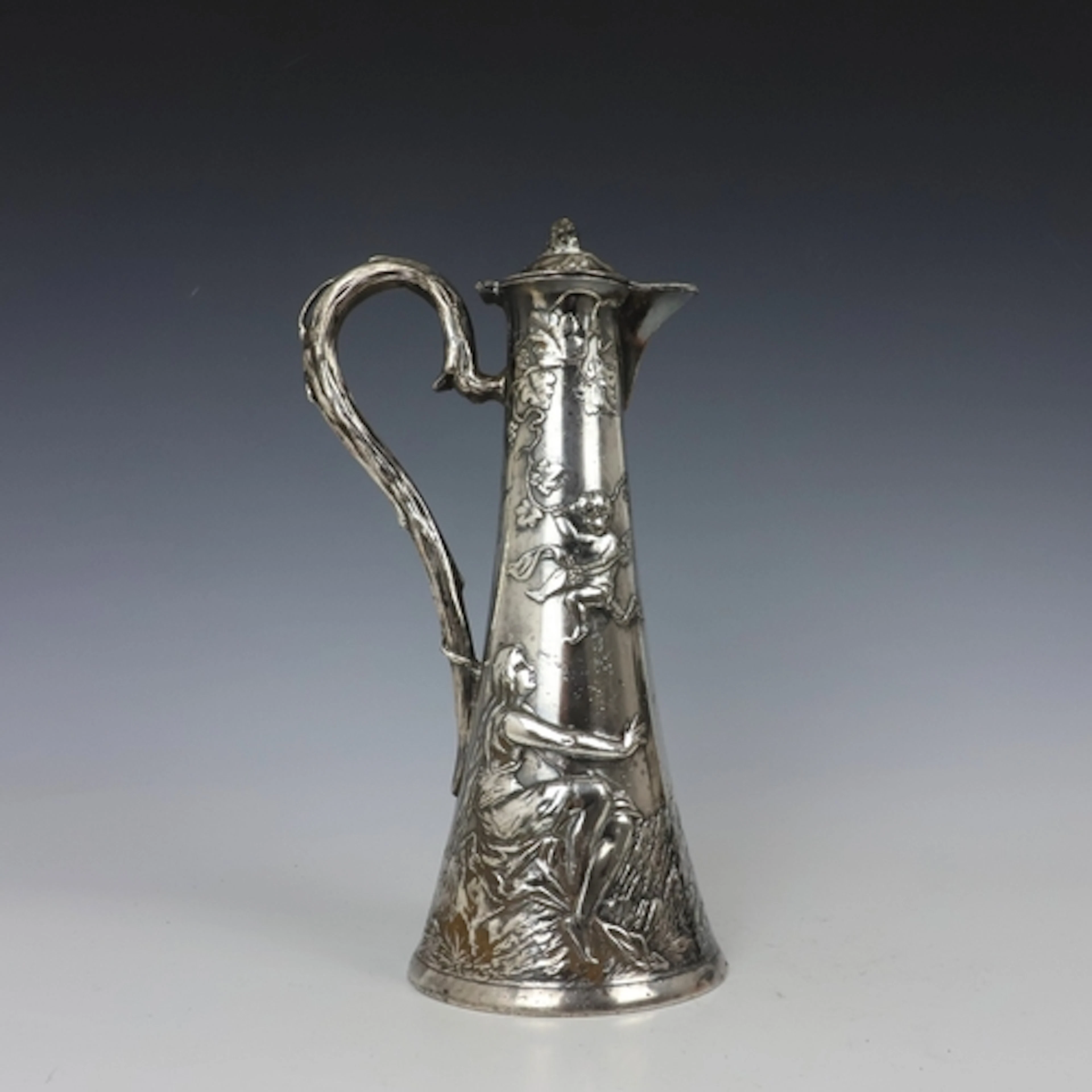 An early 20th century silver plated ewer, possibly Austrian,...