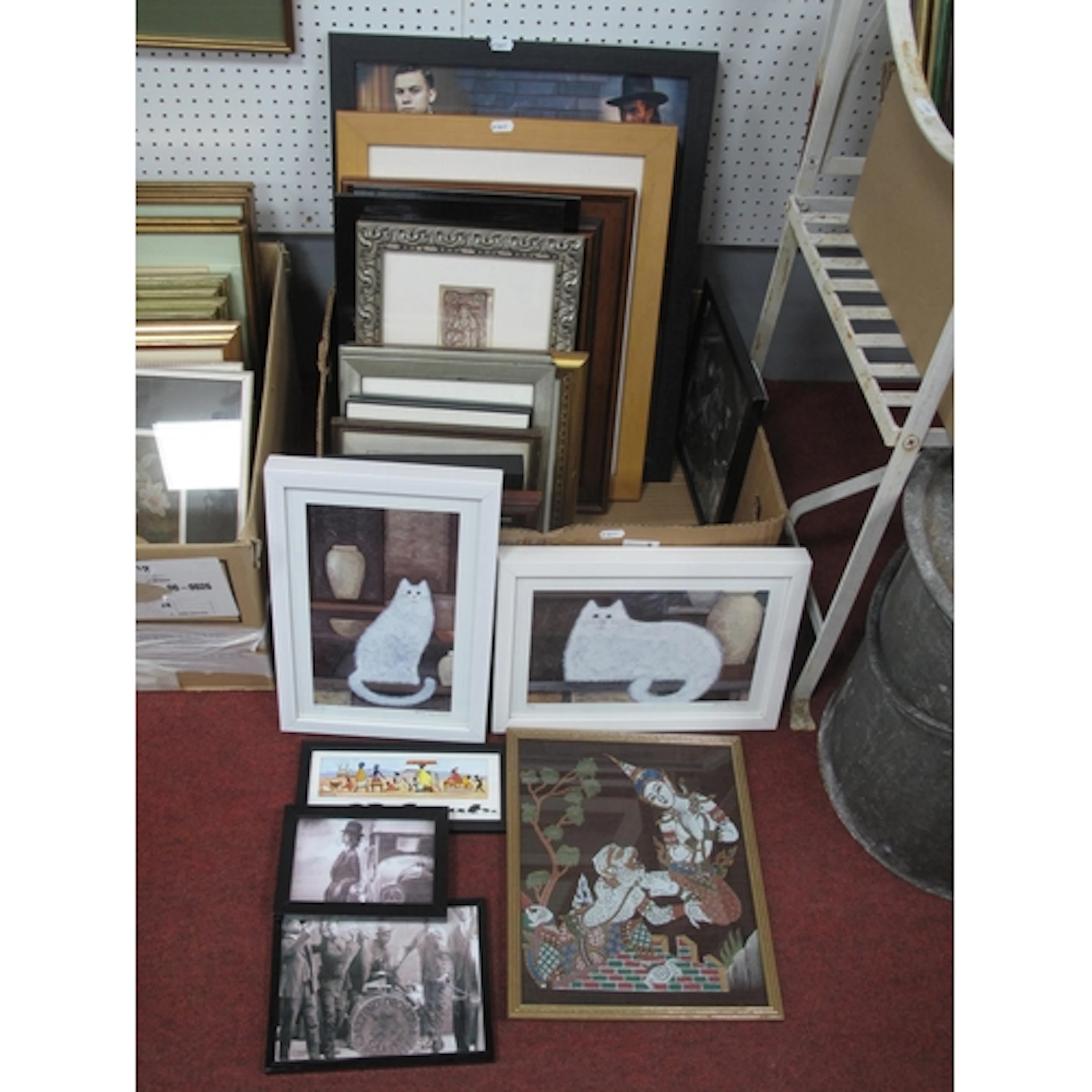A Large Collection of Framed Prints and Wall Decorations, in...