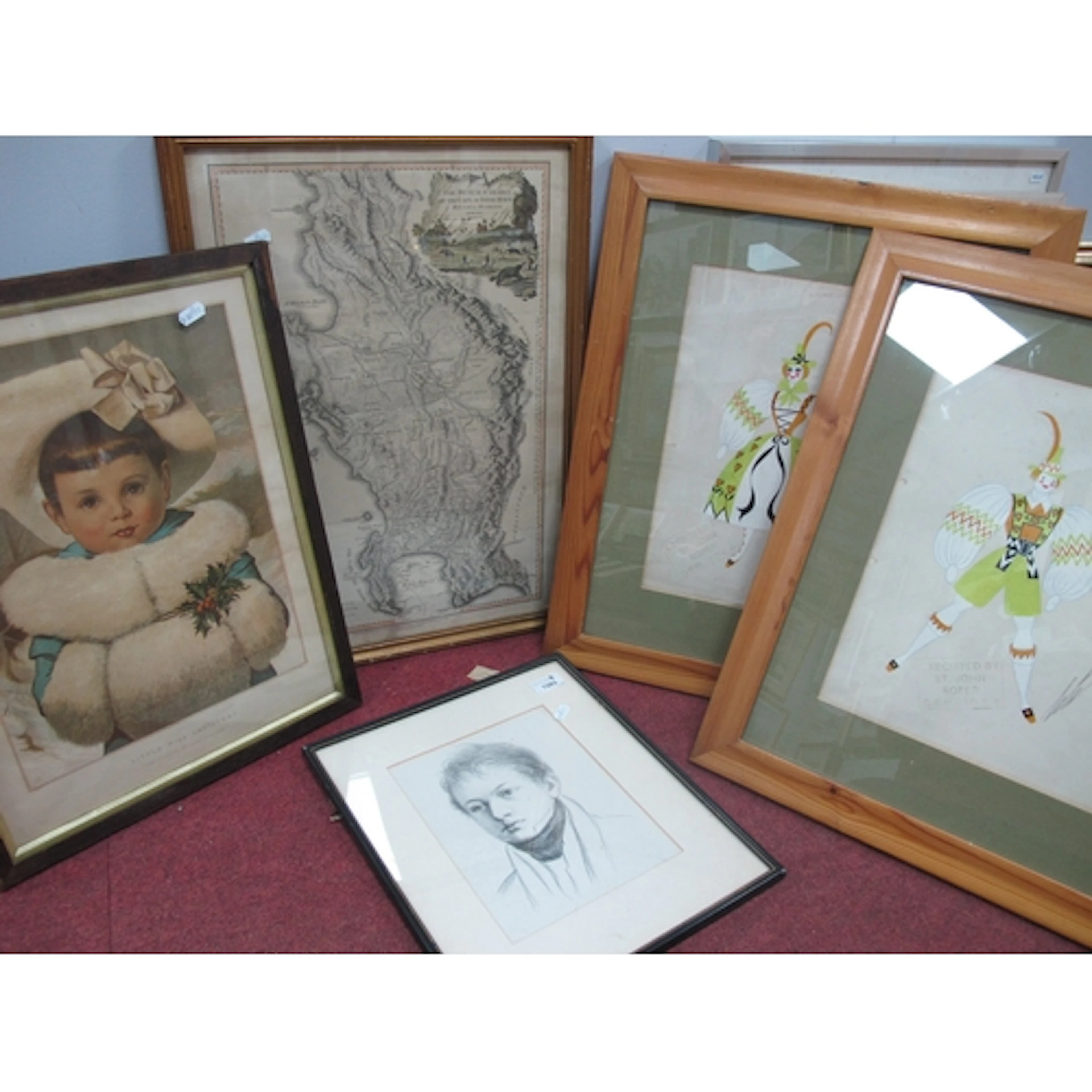 Tyrolean Figures, pair of watercolours, stamped 'Executed by...