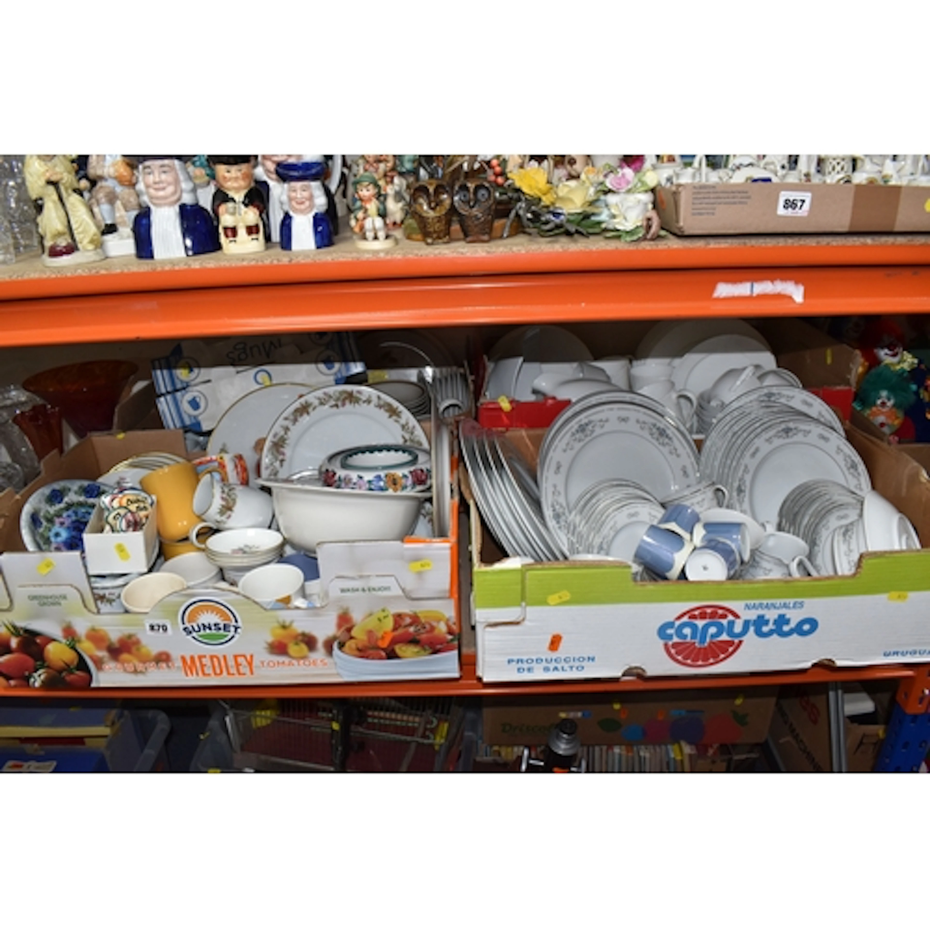 FOUR BOXES OF CERAMIC DINNERWARE AND MISCELLANEOUS, to inclu...