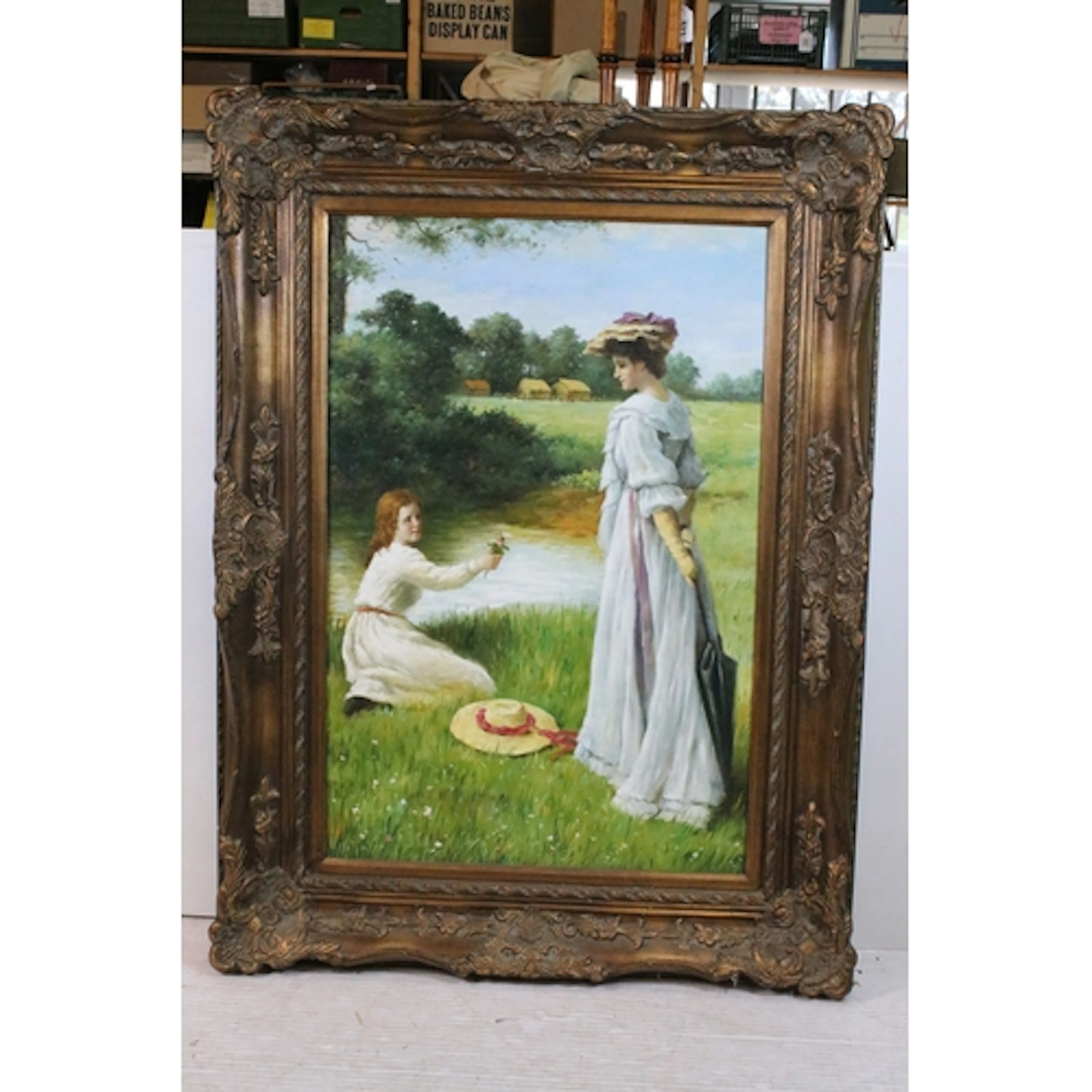 Late 20th century English school, study of an Edwardian lady...