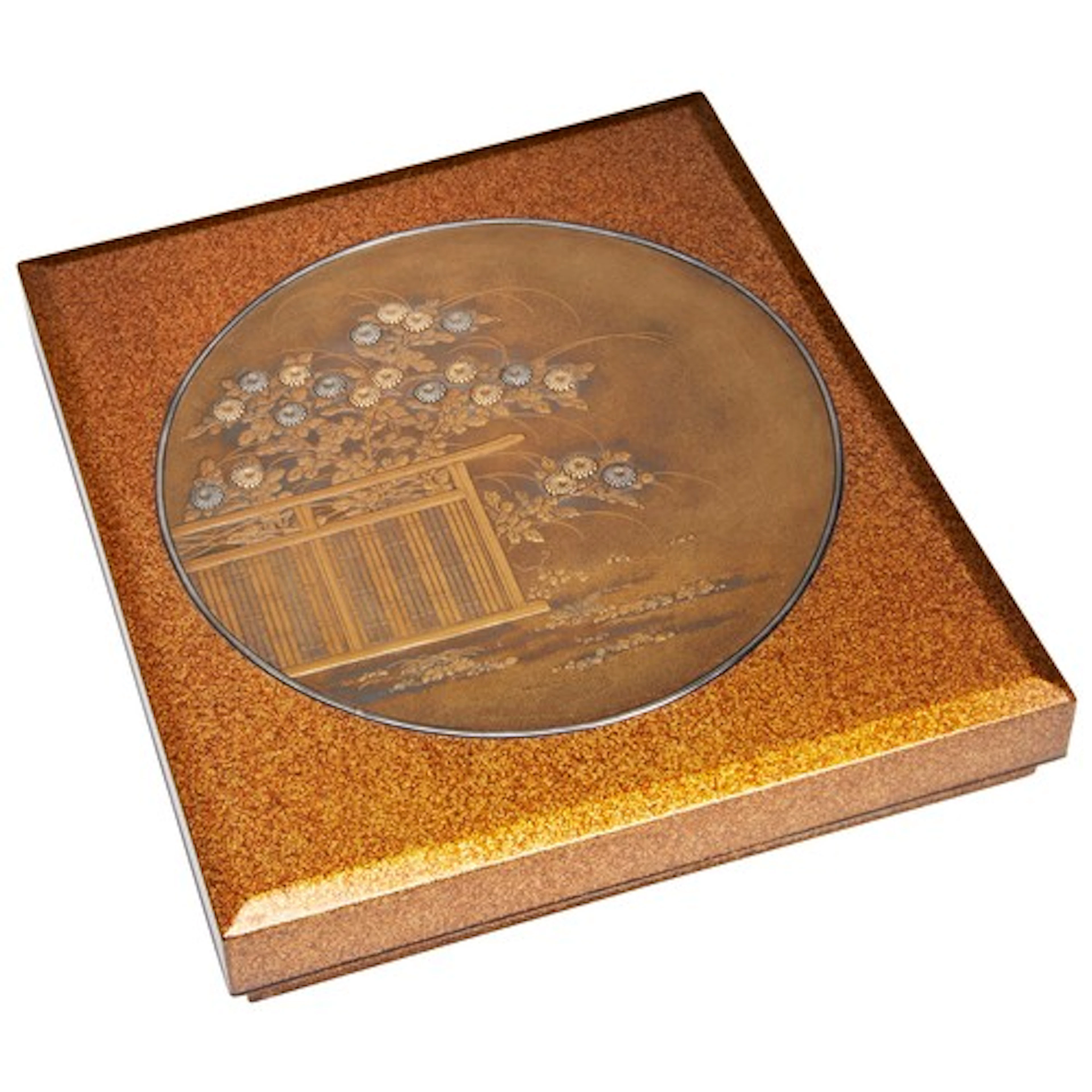 A FINE JAPANESE LACQUER AND INLAID WRITING BOX (SUZURIBAKU) ...