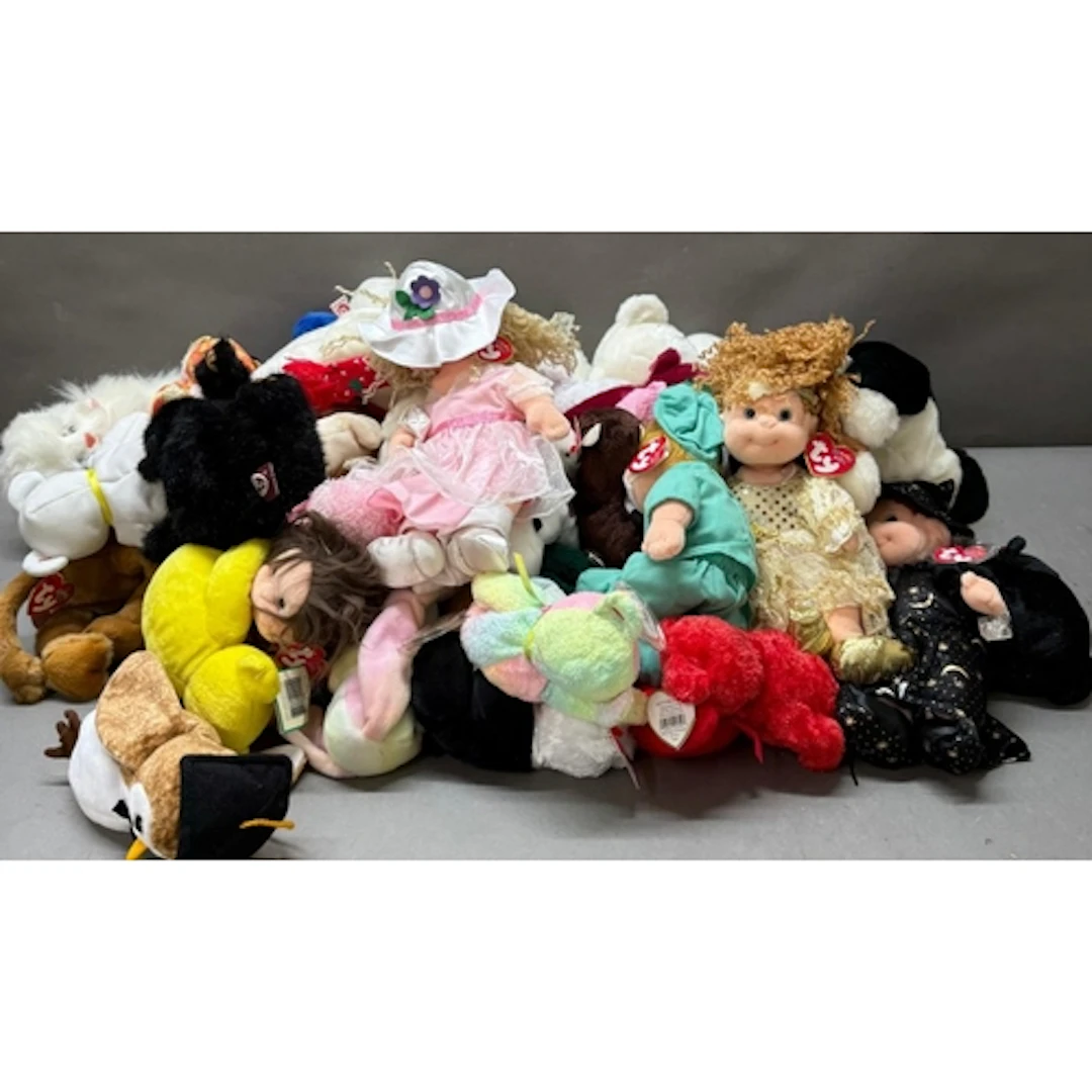 A large selection of TY Beanie Babies.