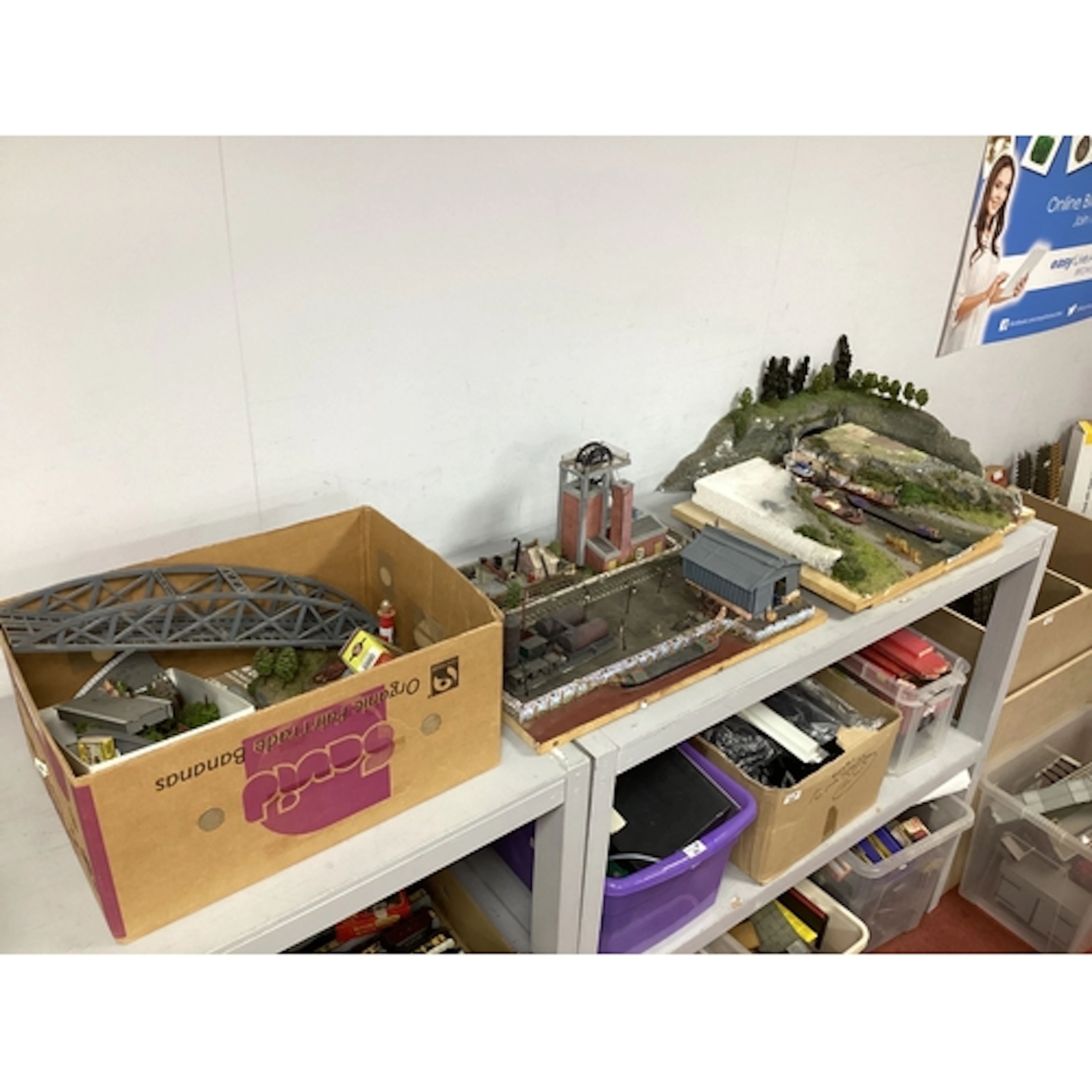 A quantity of "OO" scale model railway scenics and diorama s...