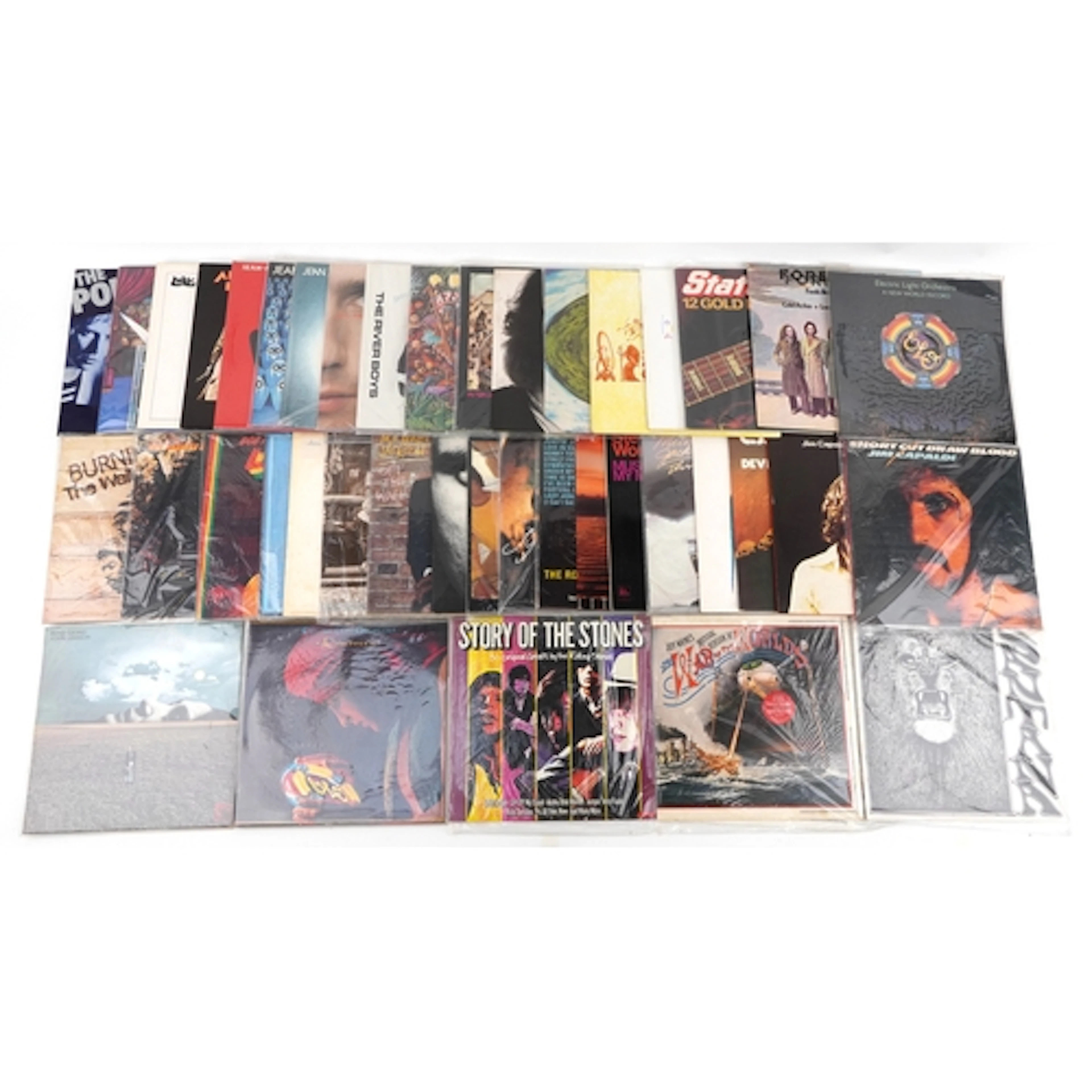 Collection of vinyl LP records including Michael Jackson, St...