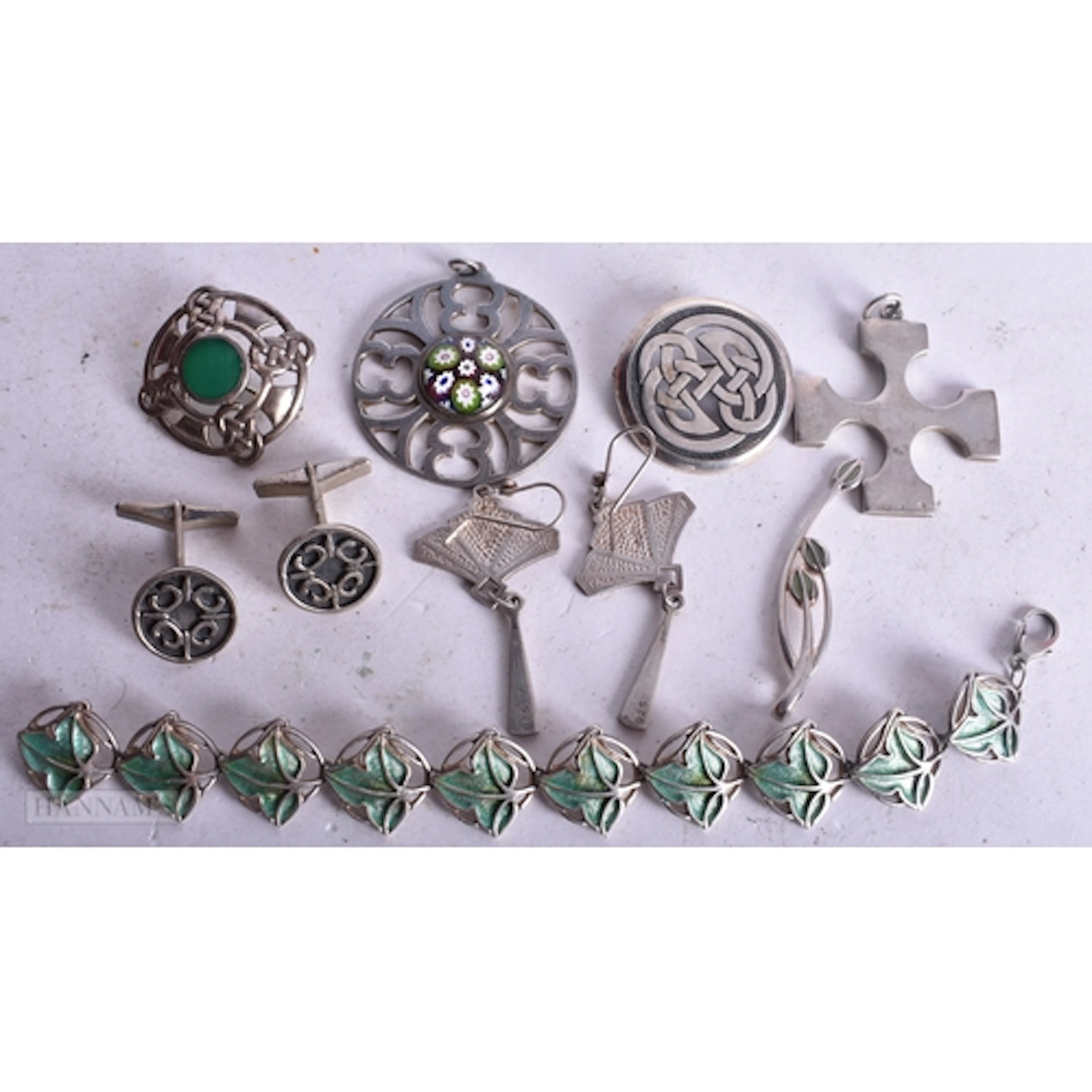 Collection of Sterling Silver Celtic Jewellery inc. Pat Chen...