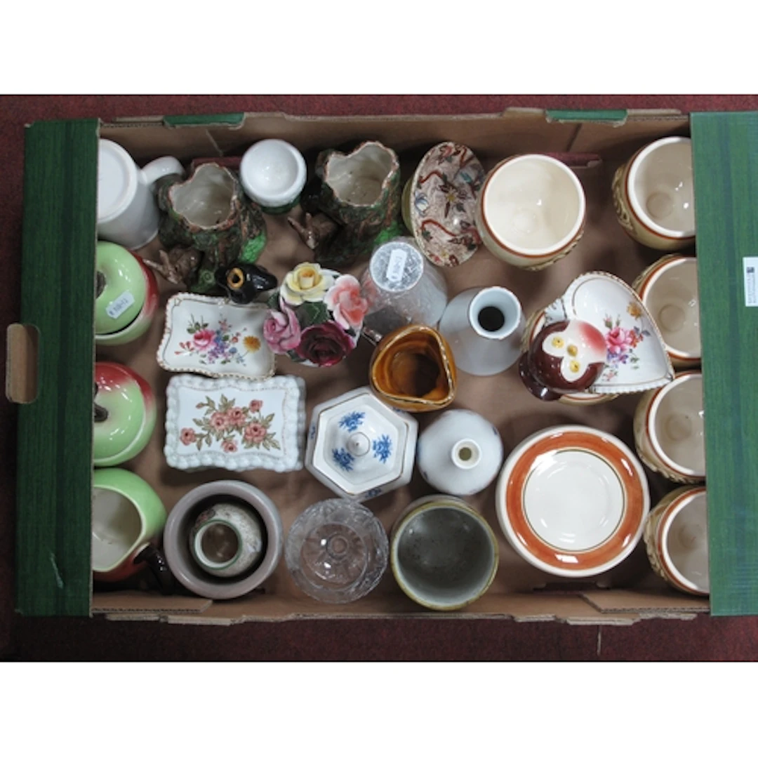 Ceramics, including Royal Crown Derby dishes, Carlton Ware a...