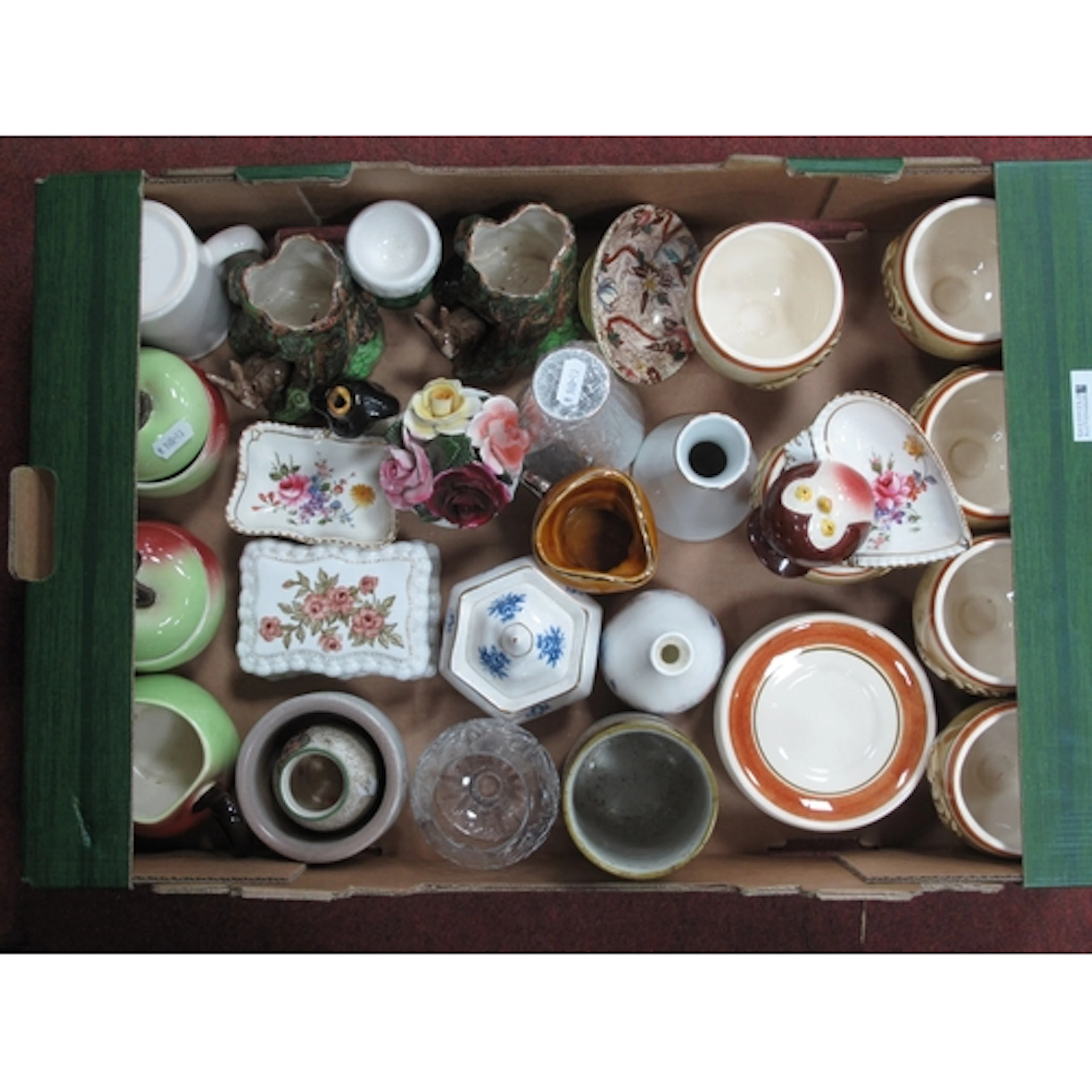 Ceramics, including Royal Crown Derby dishes, Carlton Ware a...