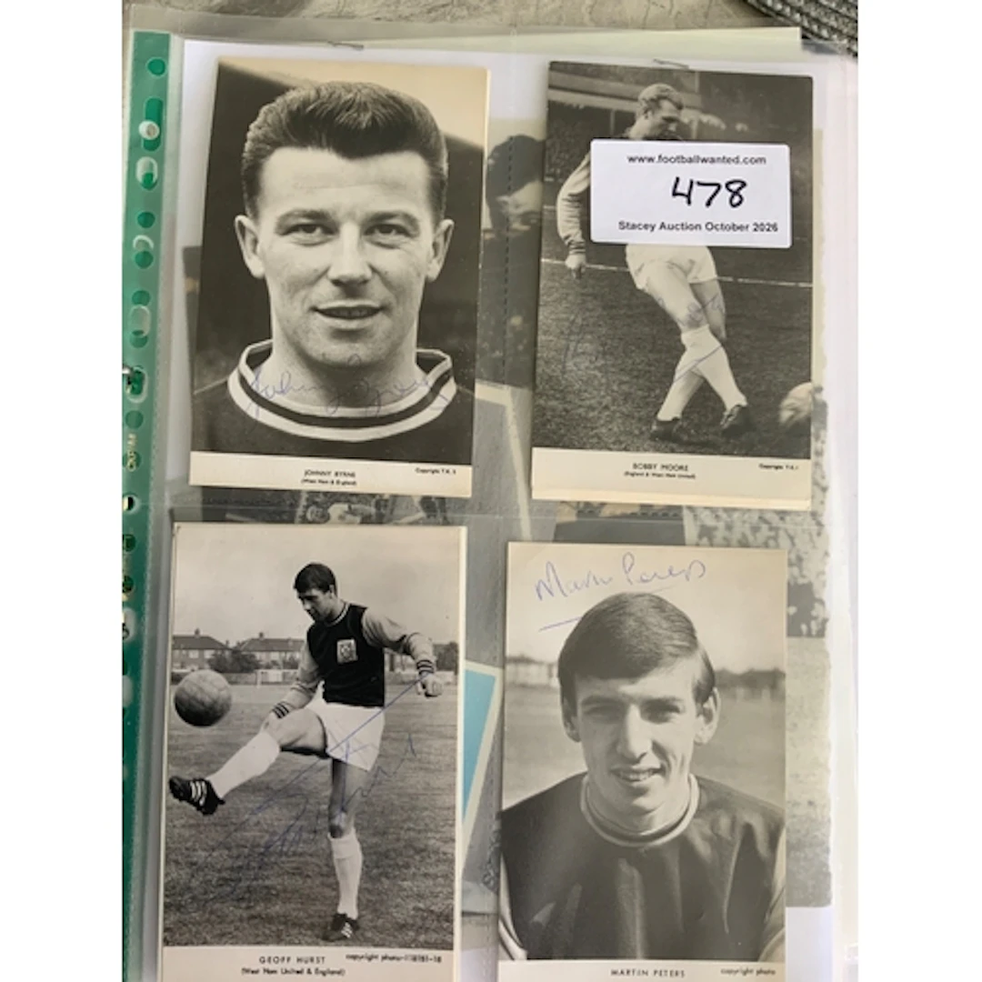 West Ham 1960s Signed Football Postcards: Individual postcar...