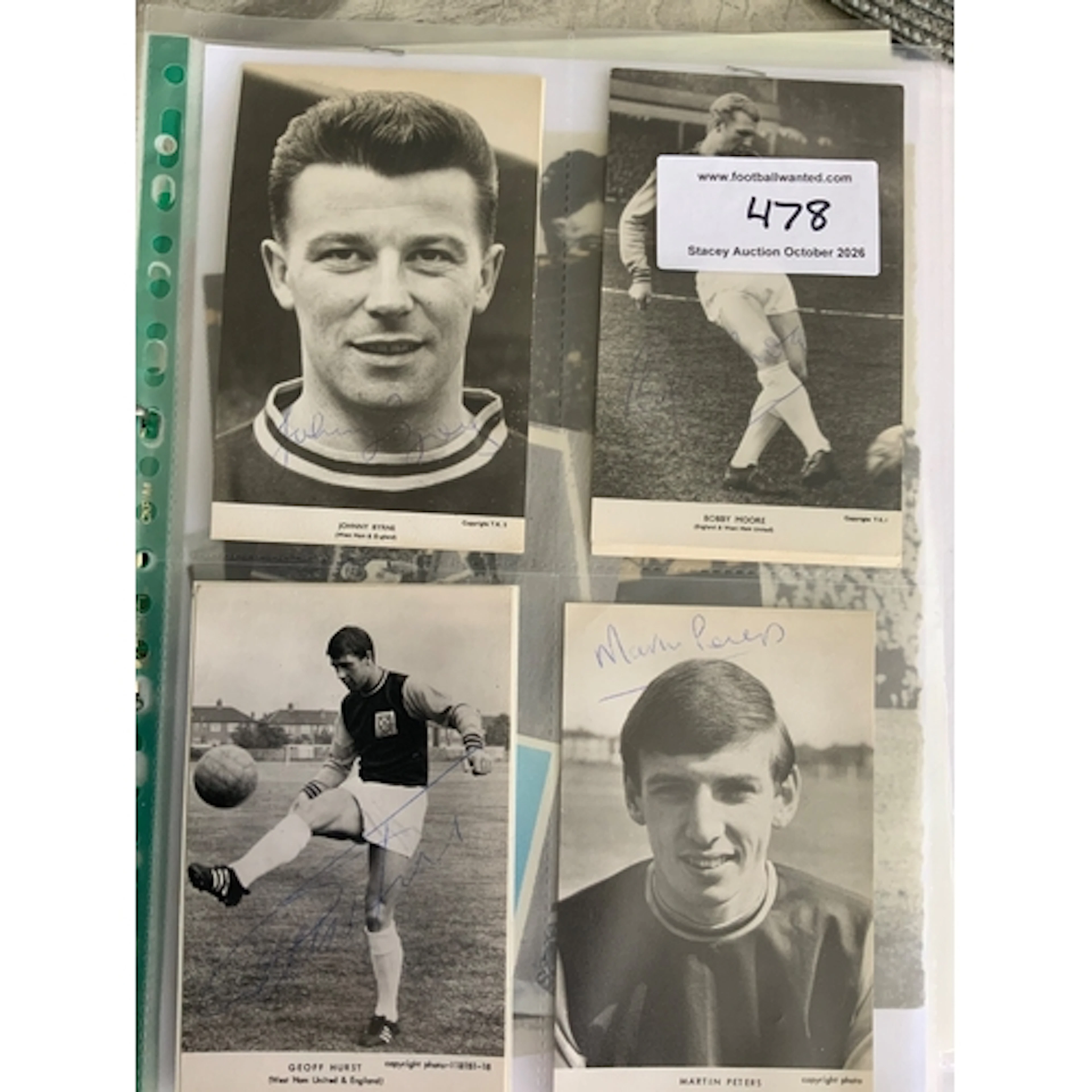 West Ham 1960s Signed Football Postcards: Individual postcar...