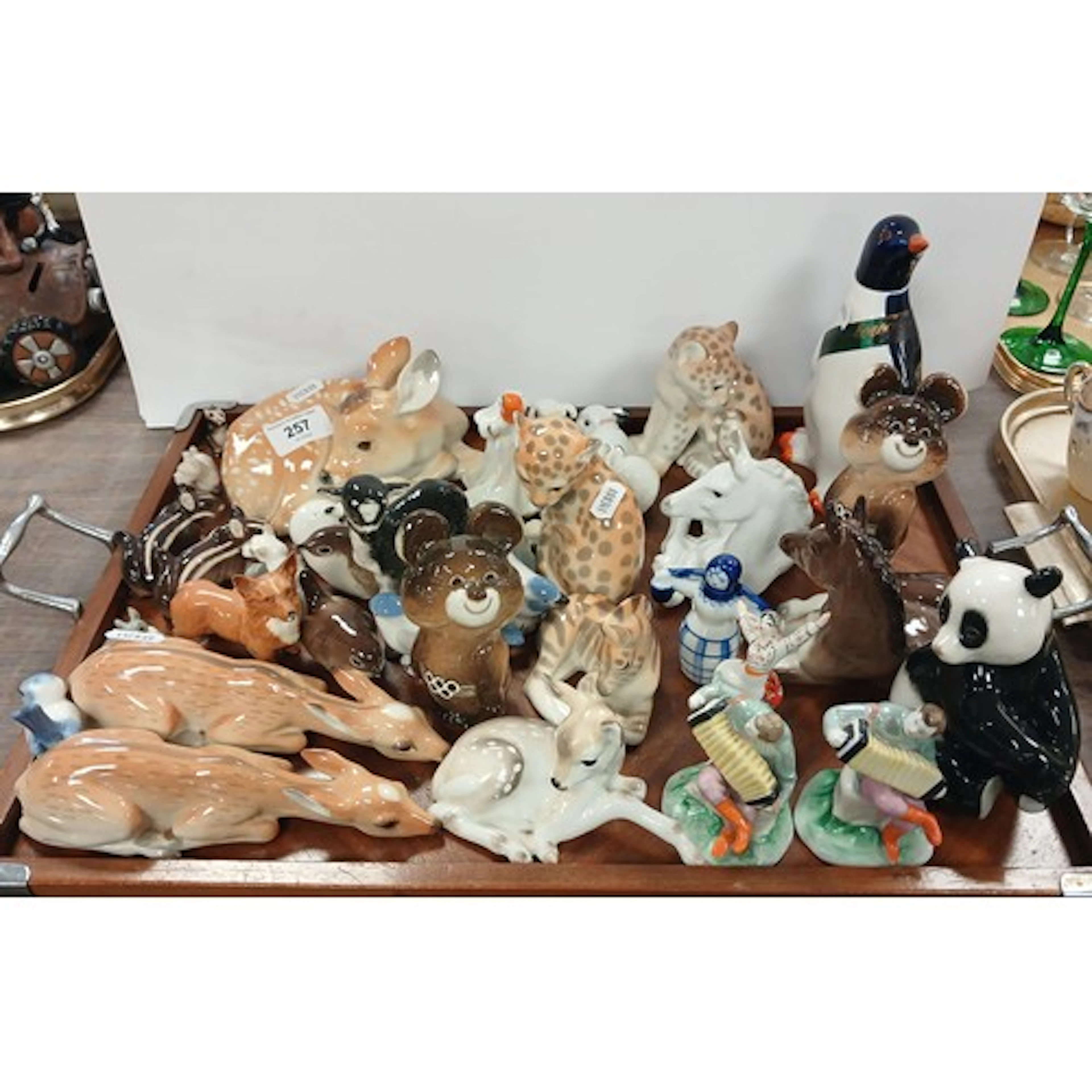 Collection of Russian and other animals to include Panda, fa...