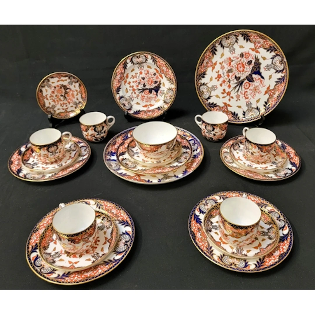 ROYAL CROWN DERBY KINGS IMARI PATTERN TEASET comprising six ...