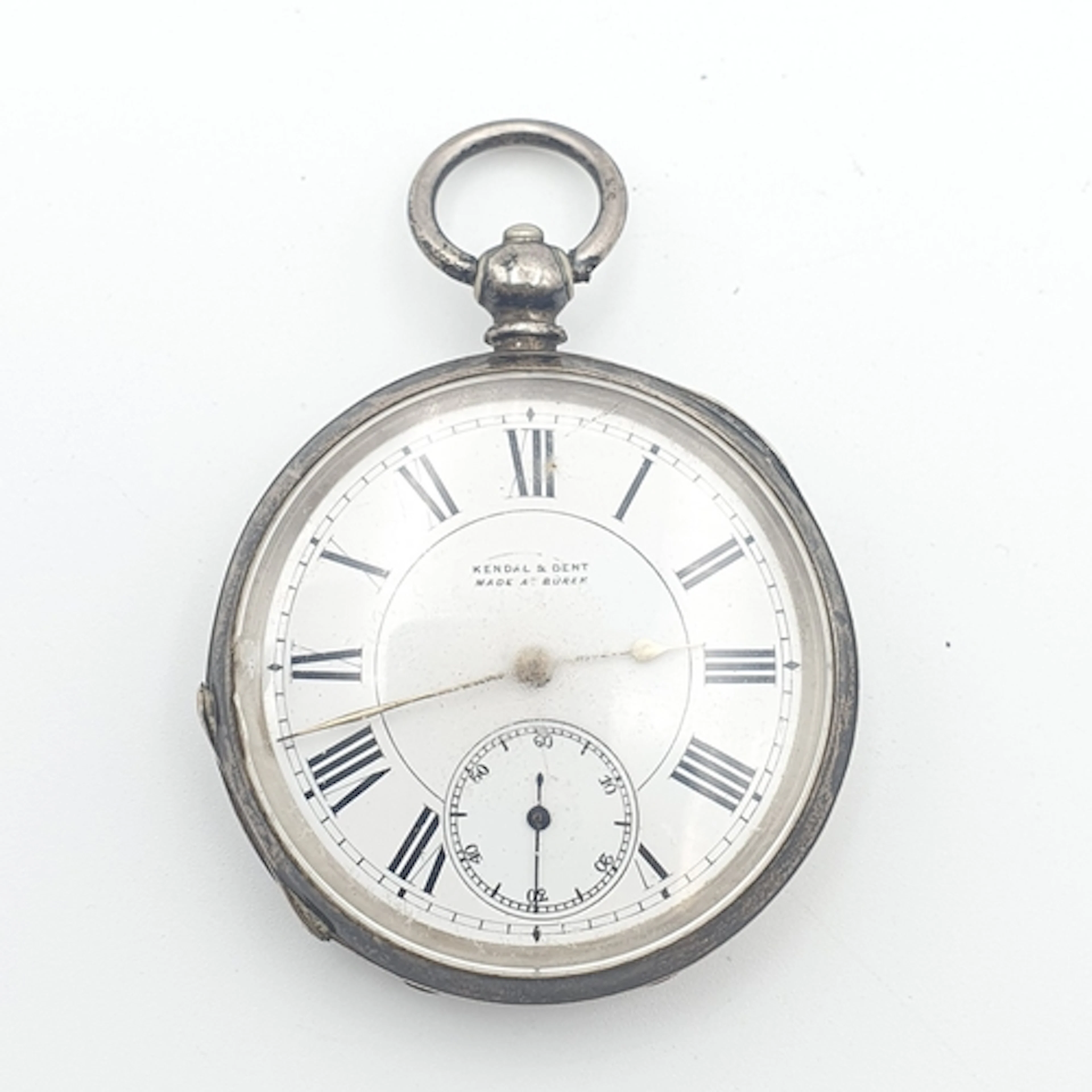 A silver-cased open-faced Kendal & Dent Pocket Watch, the wh...