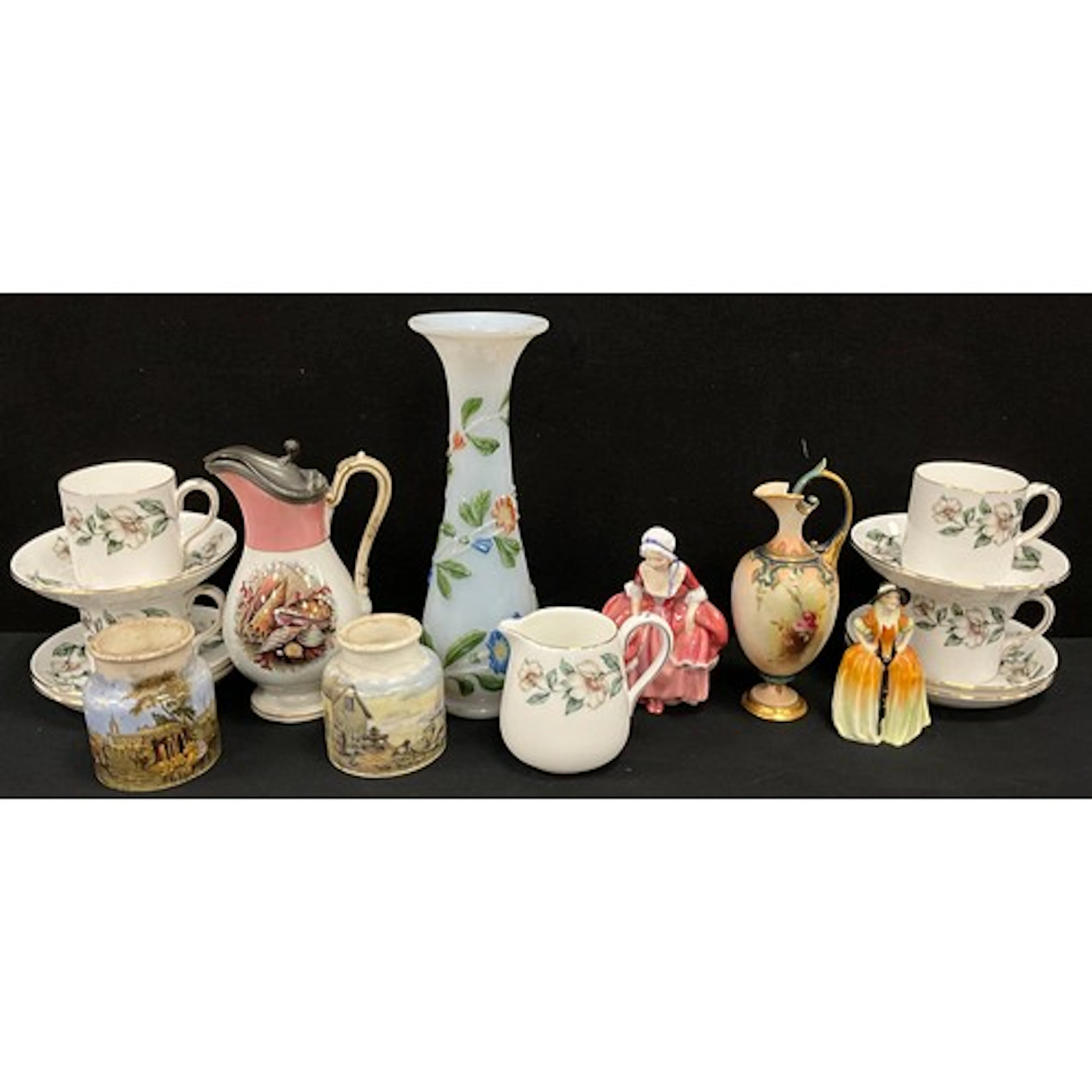 Ceramics - Royal Worcester blush ivory ewer, 18cm high, Prat...