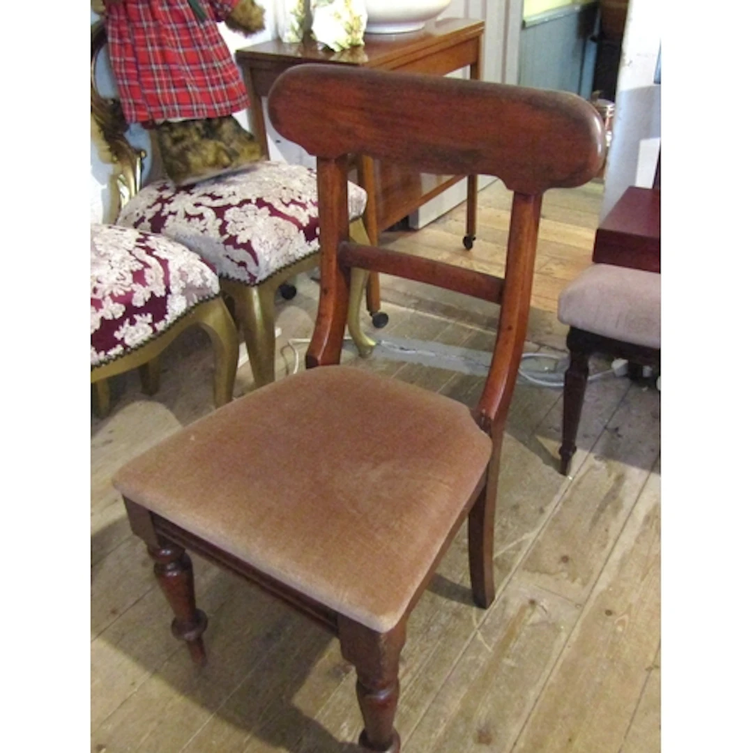 William IV Mahogany Side Chair Upholstered Seat