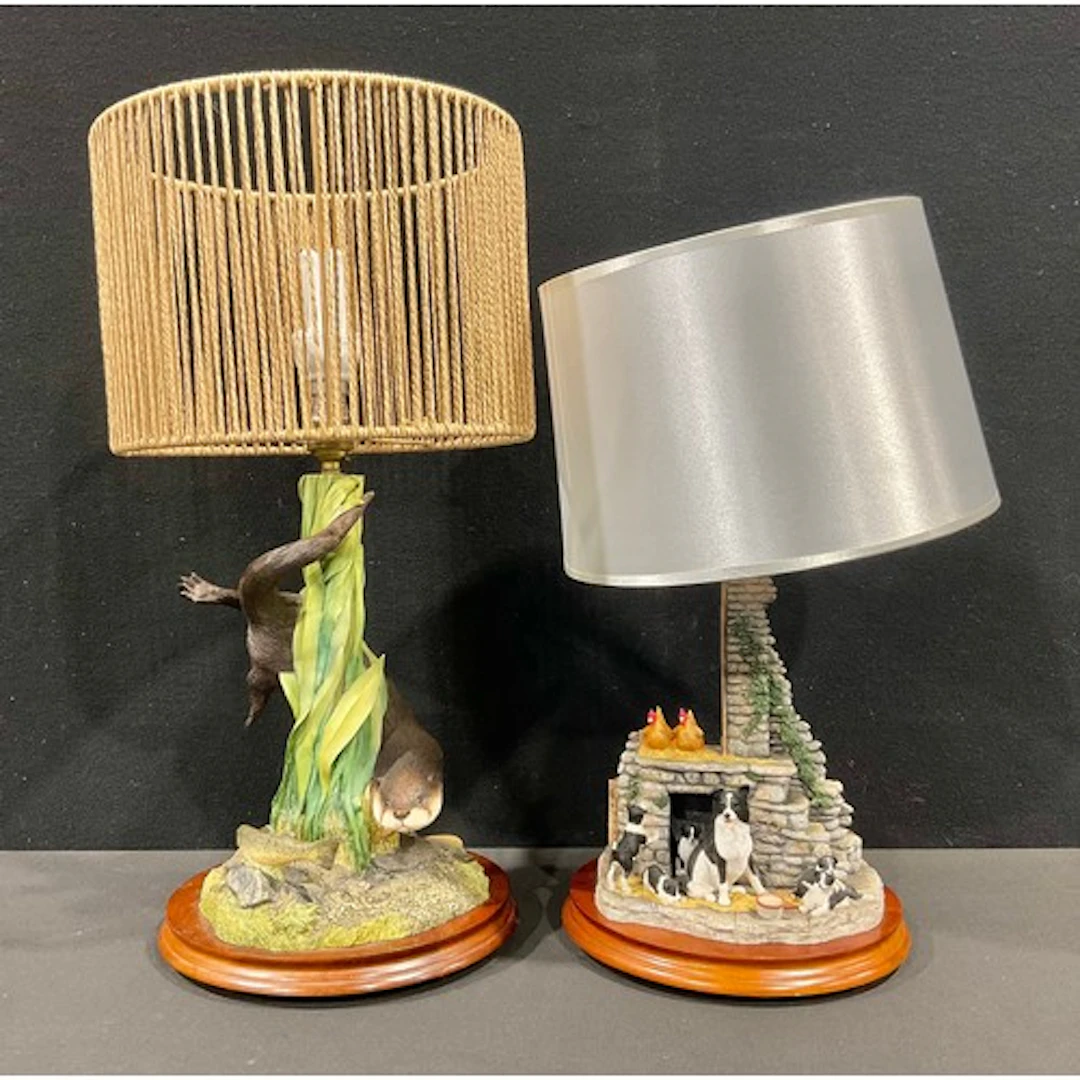 Border Fine Arts - A studio table lamp, 'Swimming Otter', by...