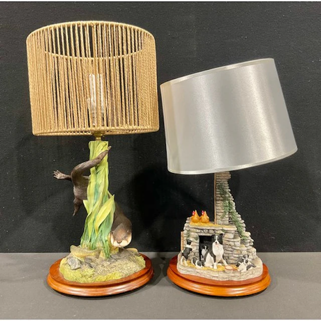 Border Fine Arts - A studio table lamp, 'Swimming Otter', by...