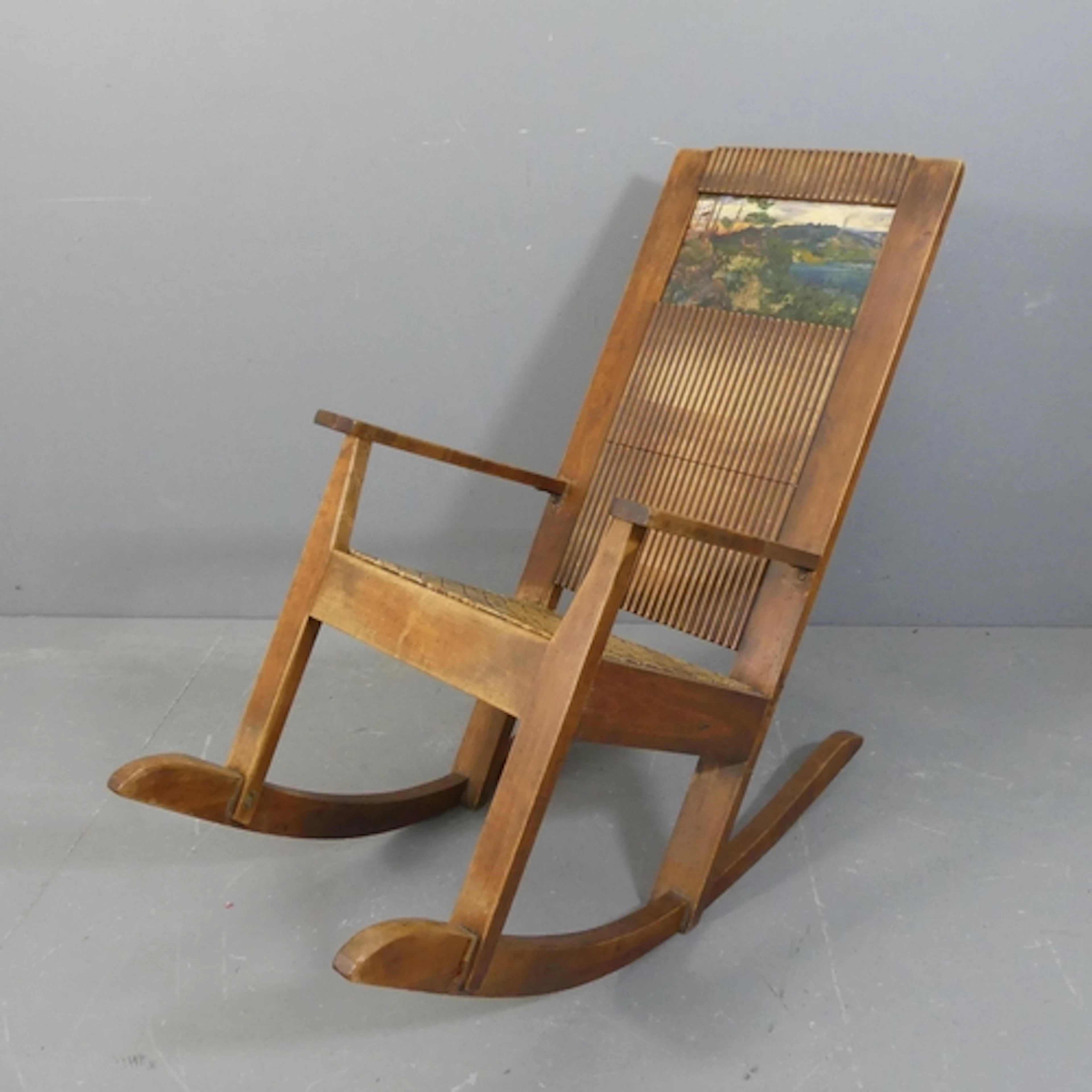 A rare early 20th century Finnish Arts and Crafts rocking ch...