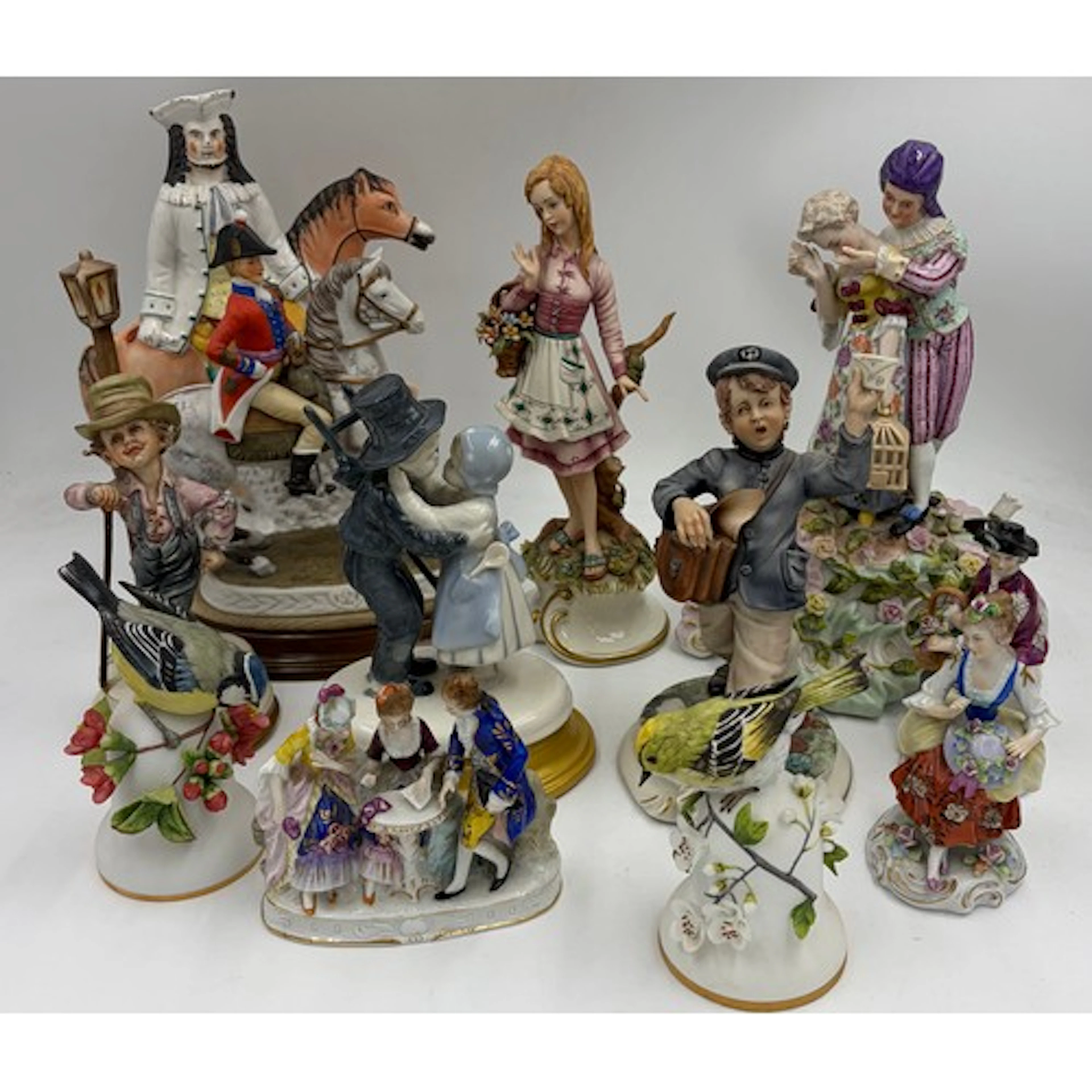 A collection of 19th and 20thC ceramics to include Sitzendor...